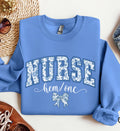HEM ONC Sweatshirt Hematology Oncology Varsity Sweater Fleece Nurse Crew Coquette Bow RN Gift for Cancer Nurse Crewneck Nursing Sweatshirt – Soft Feel · Top Pick For Any Outfit