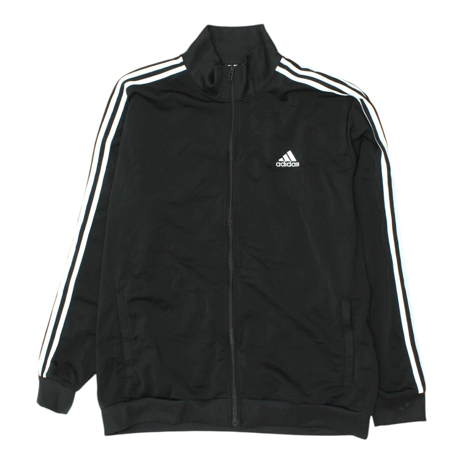 Adidas Black Track Jacket Mens Casual Sports Designer Full Zip 3 Stripe Graphic Tee – Warm & Stylish · Trending Graphic Apparel