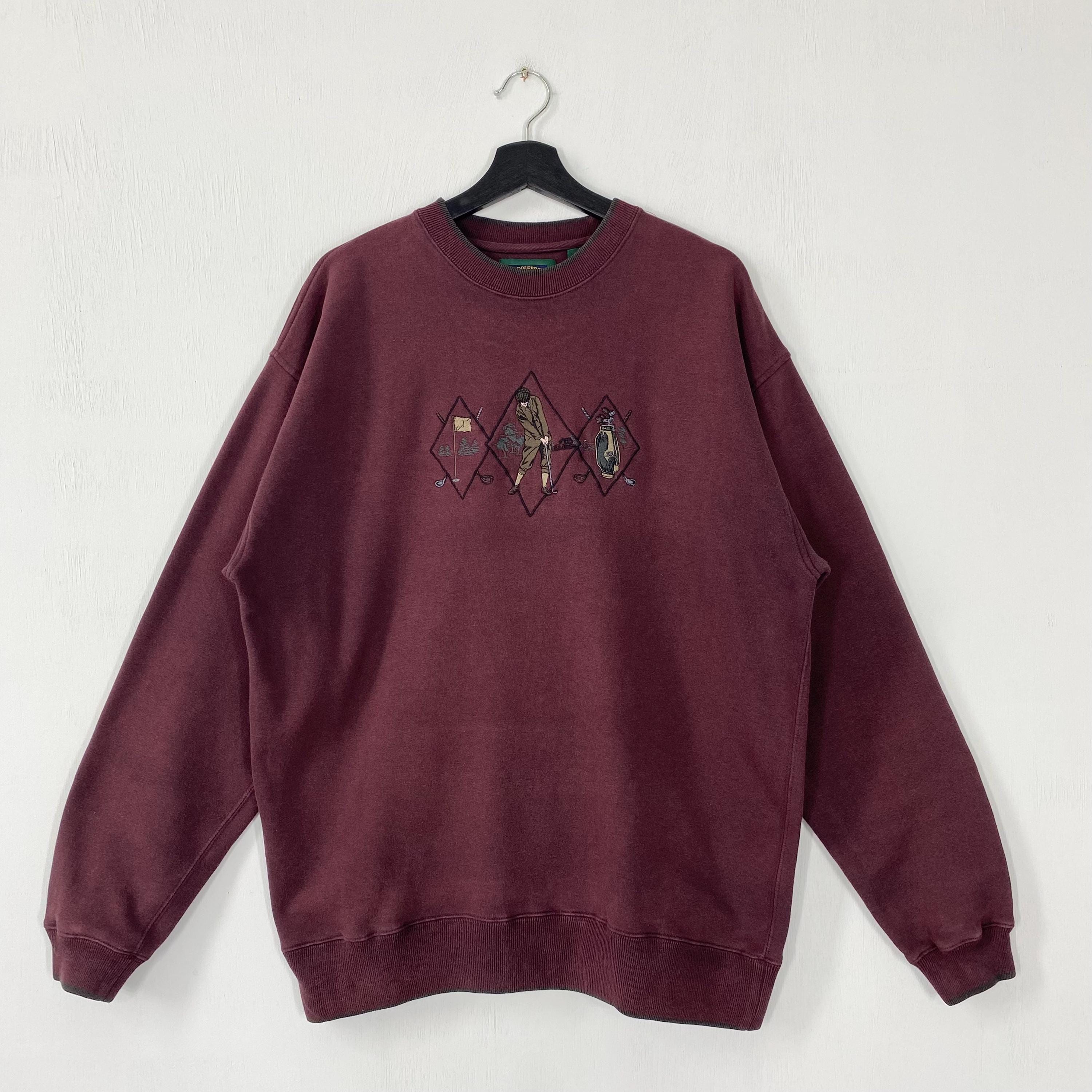 Vintage Golf Sweatshirt Legends Golf Crewneck Golf Sports Sweater Pullover Harvey Penick Golf Club Golf Art Embroidered Logo Red Large Sweatshirt – Cozy Vibes · High-Quality Print