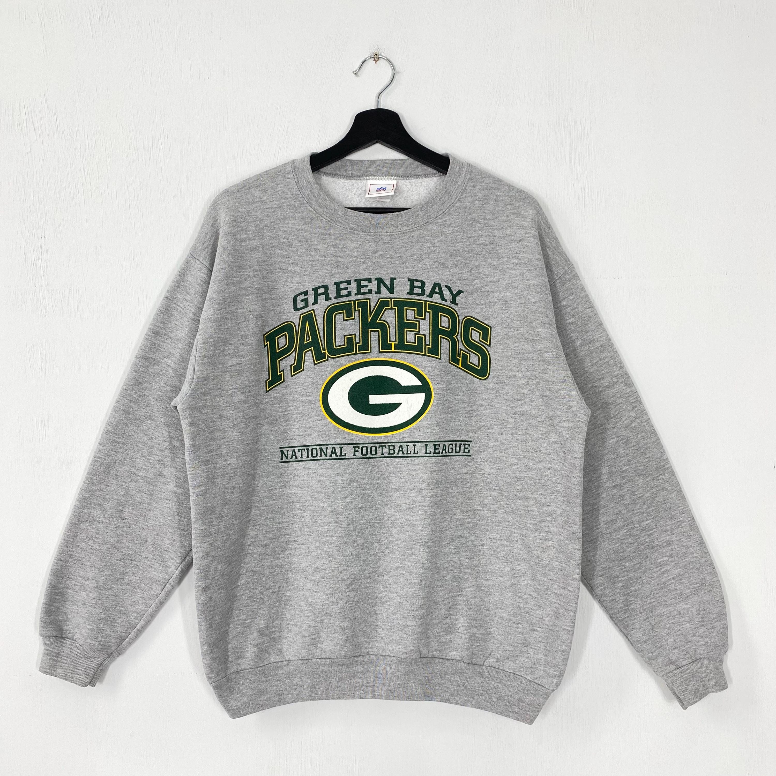 Vintage Green Bay Packers Sweatshirt Green Bay Packers Crewneck Packers Sweater Pullover Sportswear NFL Green Bay Packers Print Logo Medium Sweatshirt – Soft Feel · Great Gift For Fans