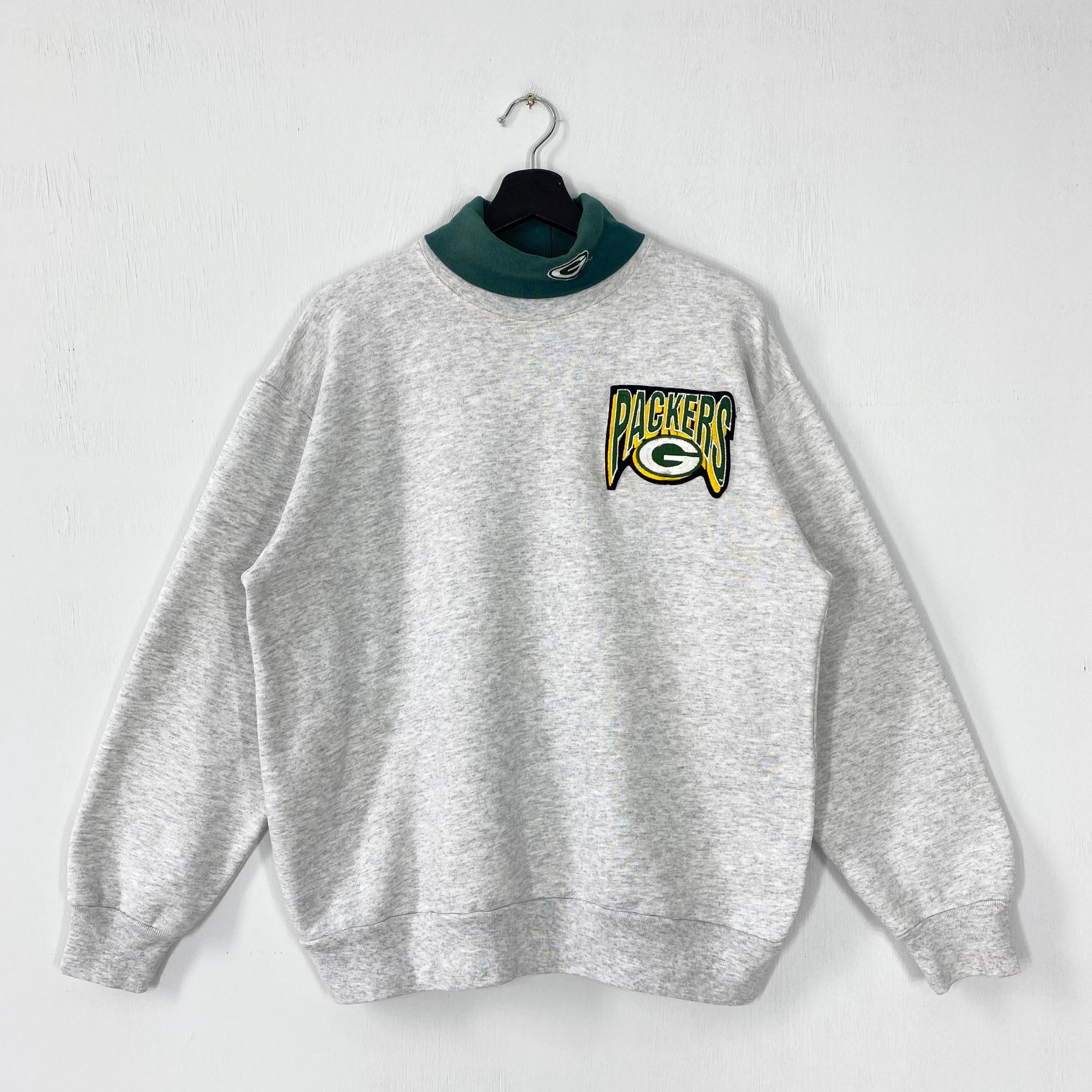 Vintage 90s Green Bay Packers Sweatshirt Green Bay Packers Crewneck Packers Sweater Sportswear NFL Green Bay Packers Patch Logo Grey Medium Sweatshirt – Everyday Comfort · High-Quality Print