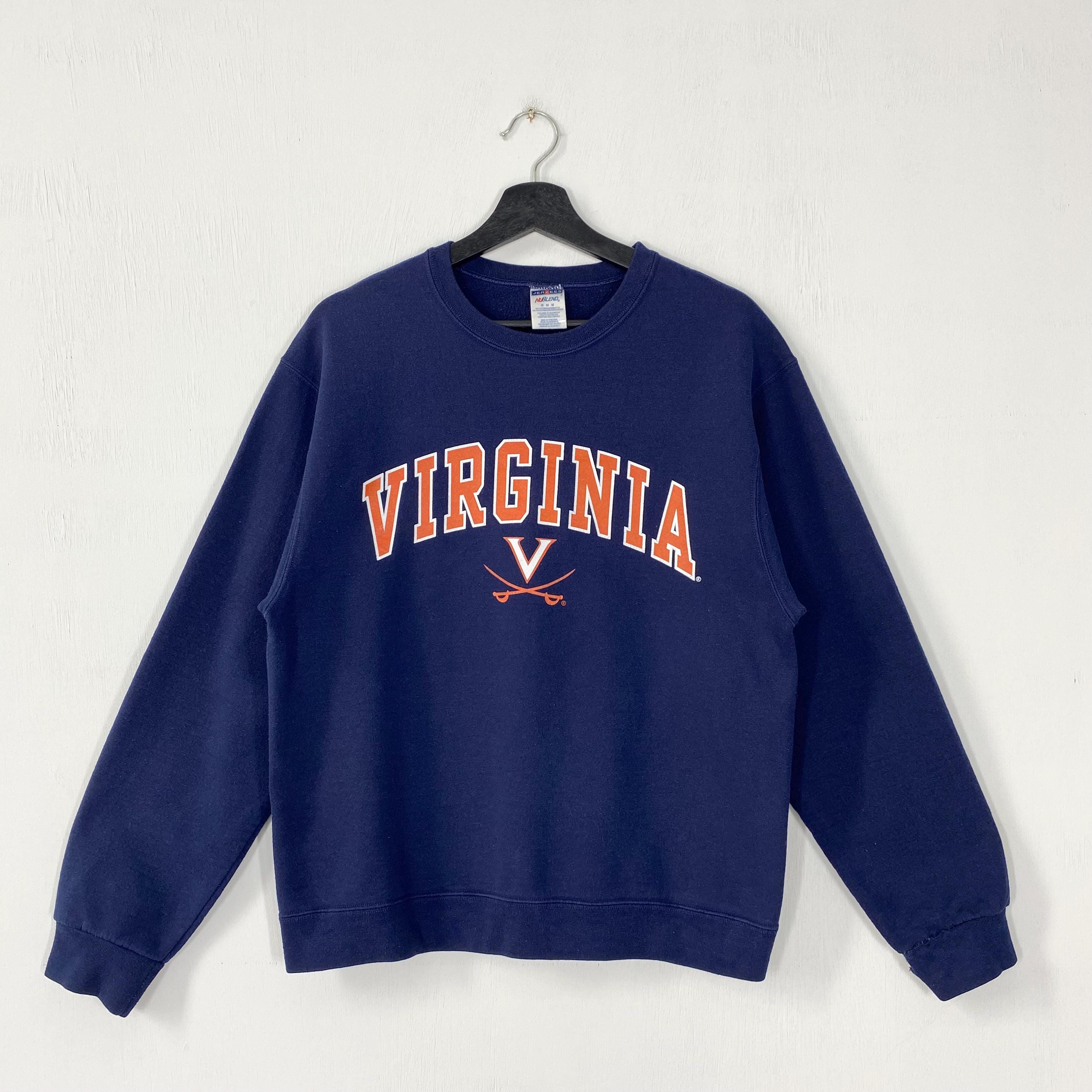 Vintage University Virginia Sweatshirt University Virginia Crewneck Virginia Sweater Pullover Virginia Cavaliers Print Logo Blue Small Sweatshirt – Cozy Vibes · Must-Have Style