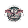 Fantasy Readers Book Club Kiss Cut Stickers Dragon Art Fantasy Decor Book Lover Gift Laptop Sticker Reading Gift Fantasy Enthusiast Graphic Tee – Warm & Stylish · Top Pick For Any Outfit