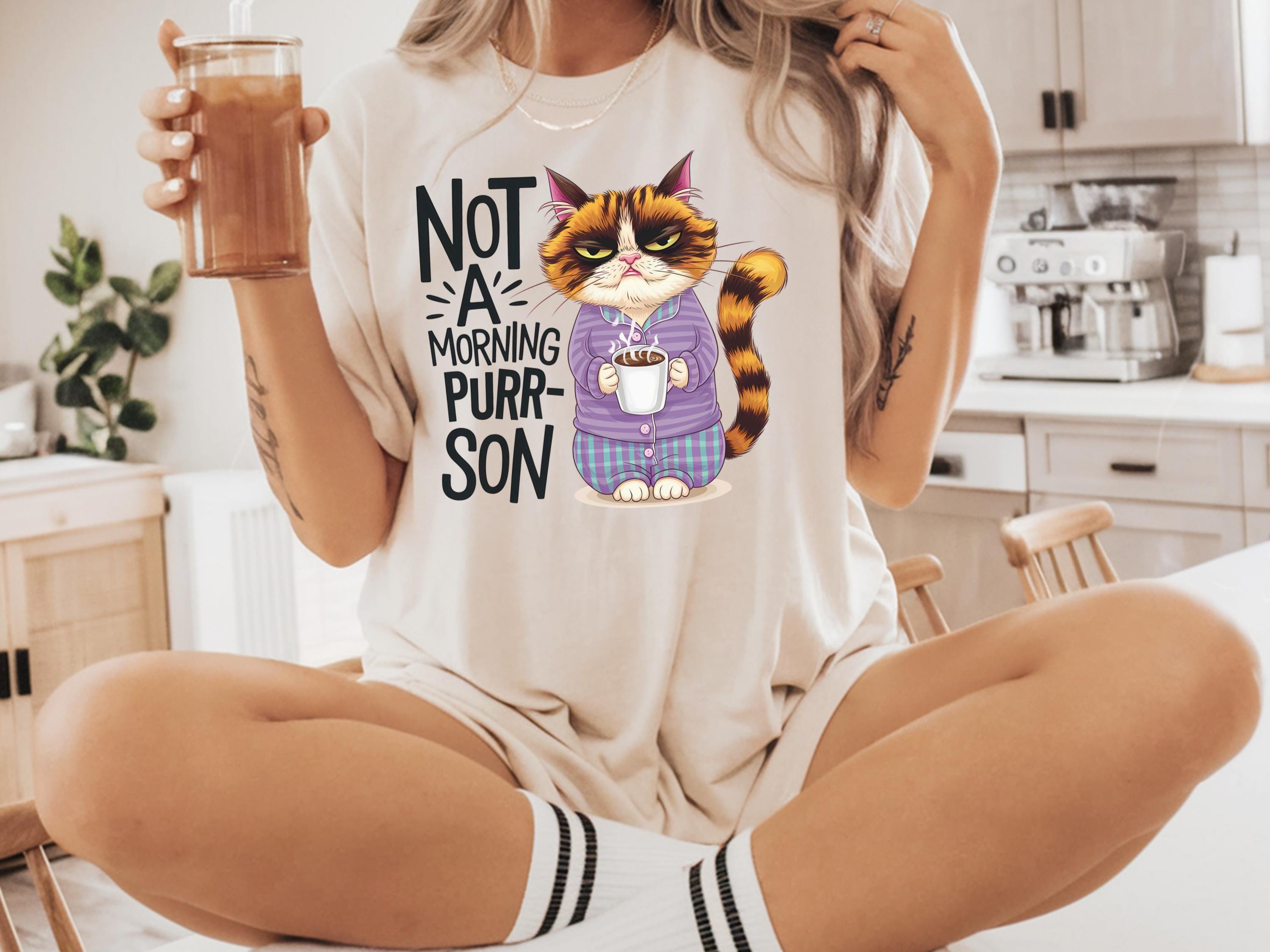 Not A Morning Person T Shirt Funny Coffee Cat Meme Shirt Gifted Coffee Lover Shirt Funny Coffee Lovers Shirt Gifted Coffee Tee Graphic Tee – Cozy Vibes · Must-Have Style