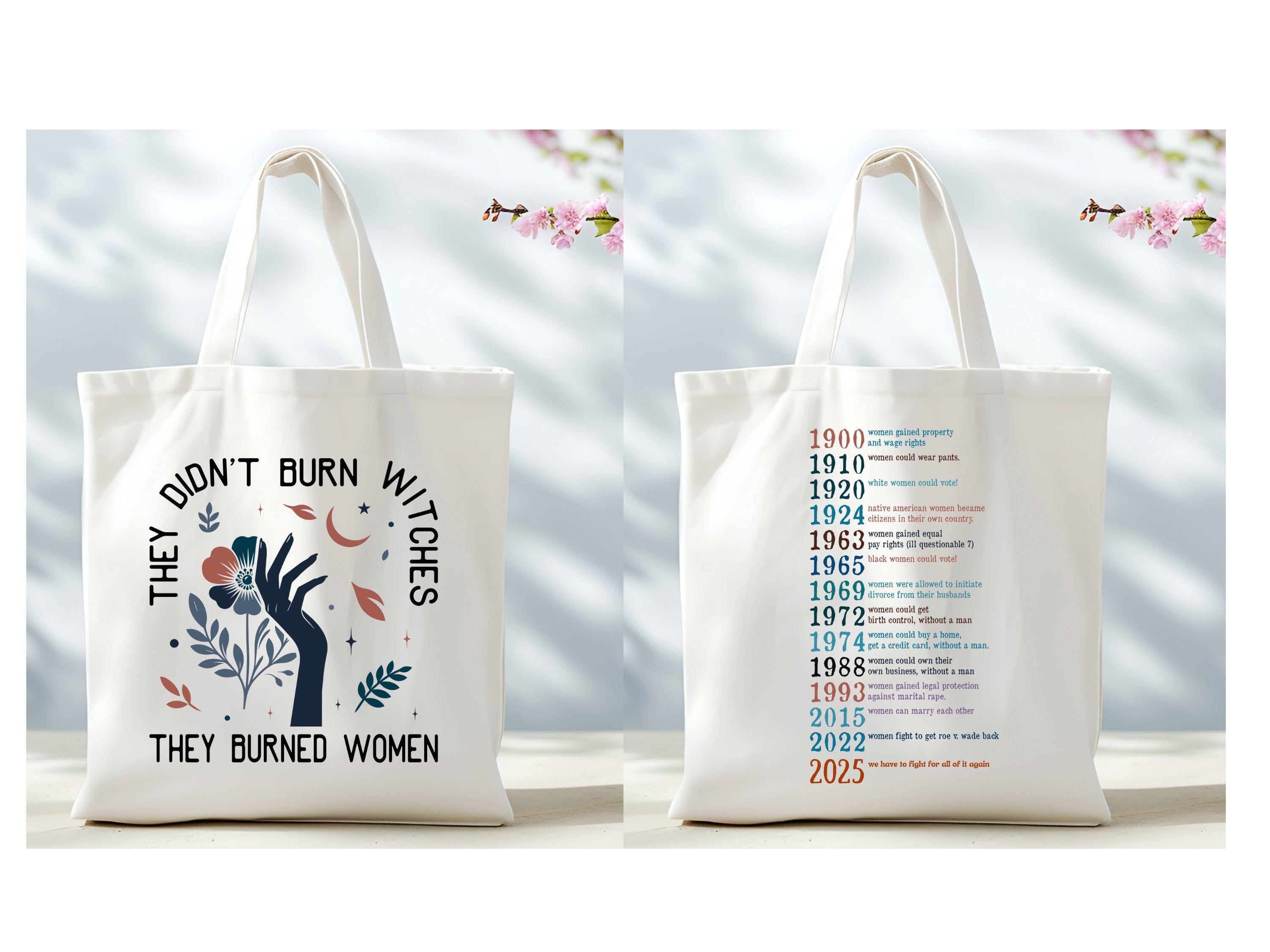 They Didn39t Burn Witches They Burned Women Tote BagFeminist Witch BagBury the PatriarchyFeminist Tote BagWomen39s RightsGift For Women Tote Bag – Aesthetic Look · Great Gift For Fans