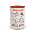 Frog Coffee Mug I39ll start working when my coffee does Cute Frog Design Funny Coffee Cup Gift for Coffee Lovers Office Mug 11oz 15oz Graphic Tee – Fan Favorite · Must-Have Style