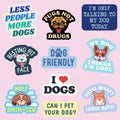 Dog Lover Stickers Set of 10 Can I Pet Your Dog Less People More Dogs Pet Owner Gift Large Stickers for Adults Funny Dog Stickers Graphic Tee – Cozy Vibes · Perfect For Daily Wear