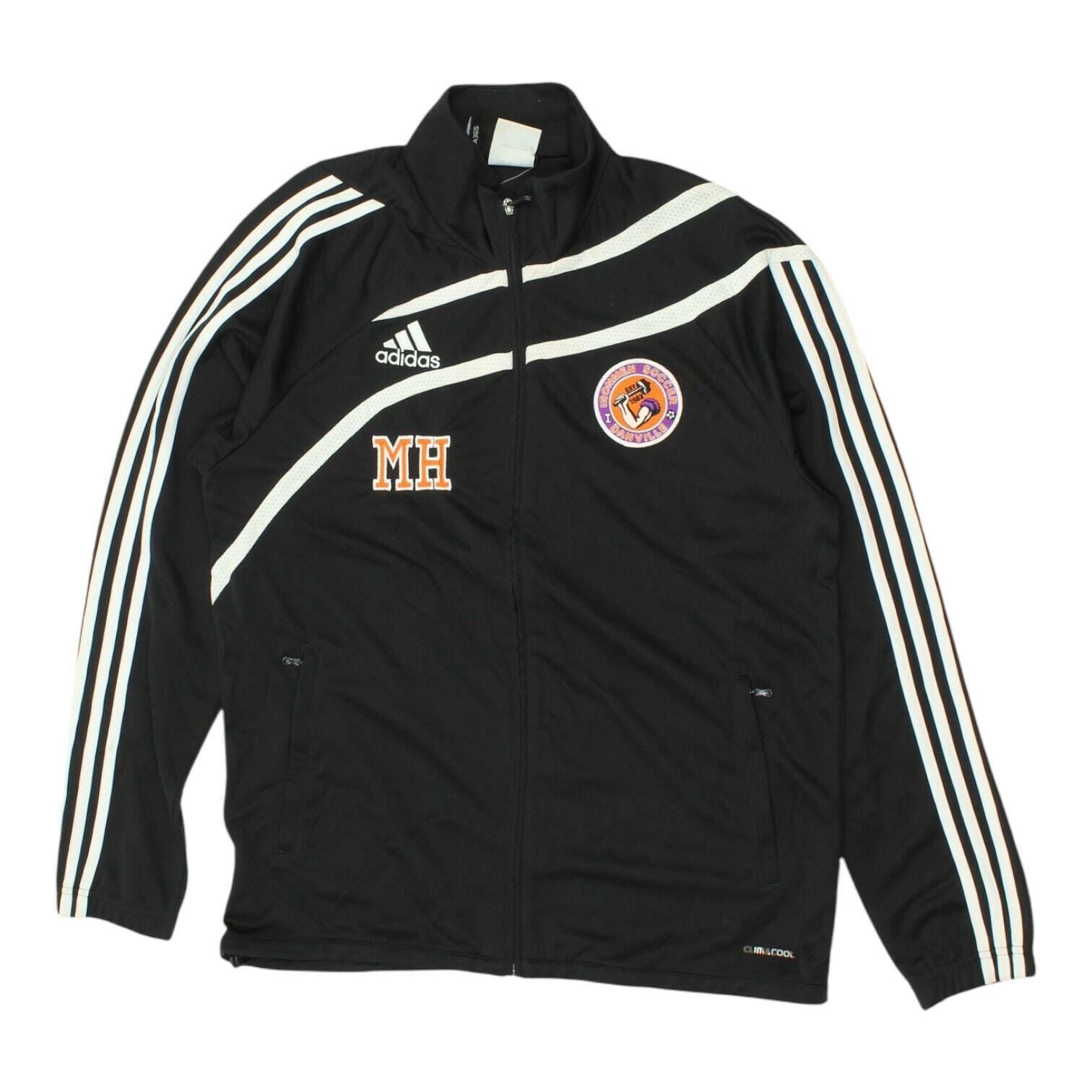 Adidas Black Track Jacket Mens Ironmen Soccer Danville Full Zip Sportswear Graphic Tee – Fan Favorite · Must-Have Style