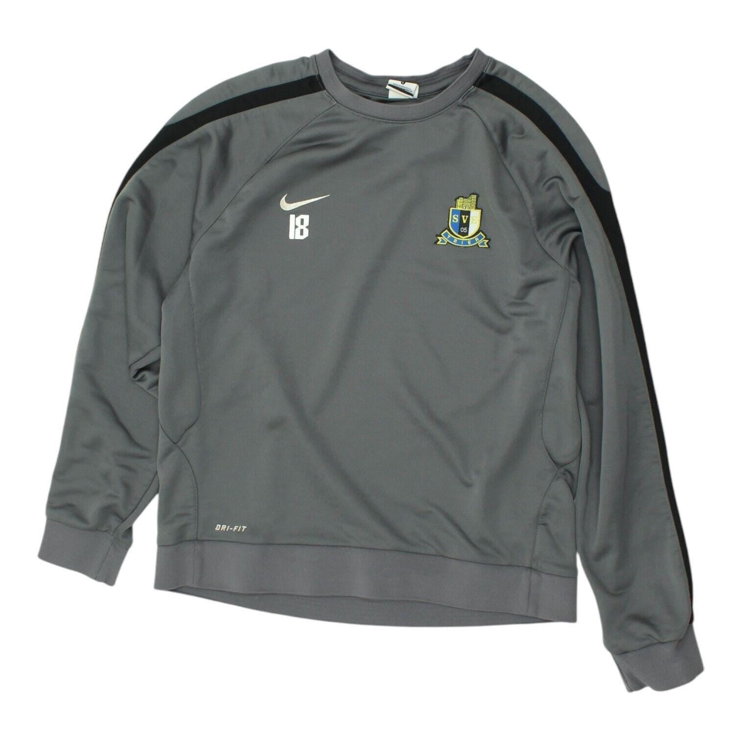 SV Eintracht Trier Sweatshirt Nike DriFit Mens Grey German Football Sports Sweatshirt – Easygoing Wear · High-Quality Print