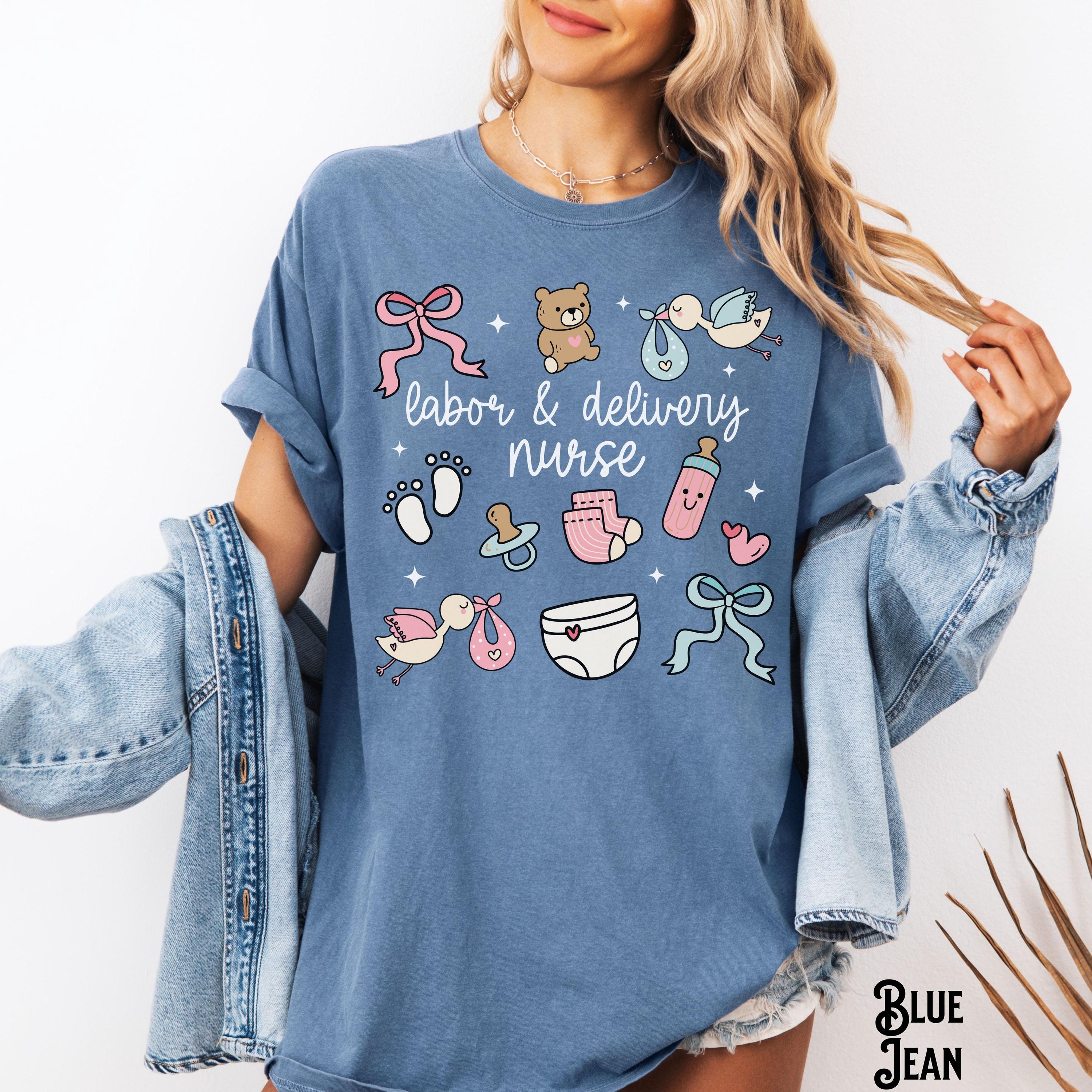 Labor and Delivery Nurse Shirt L and D LD Nurse Tee RN Whimsical Doodle Hand Drawn Graduation Appreciation Gift Graphic Tee – Soft Feel · Top Pick For Any Outfit