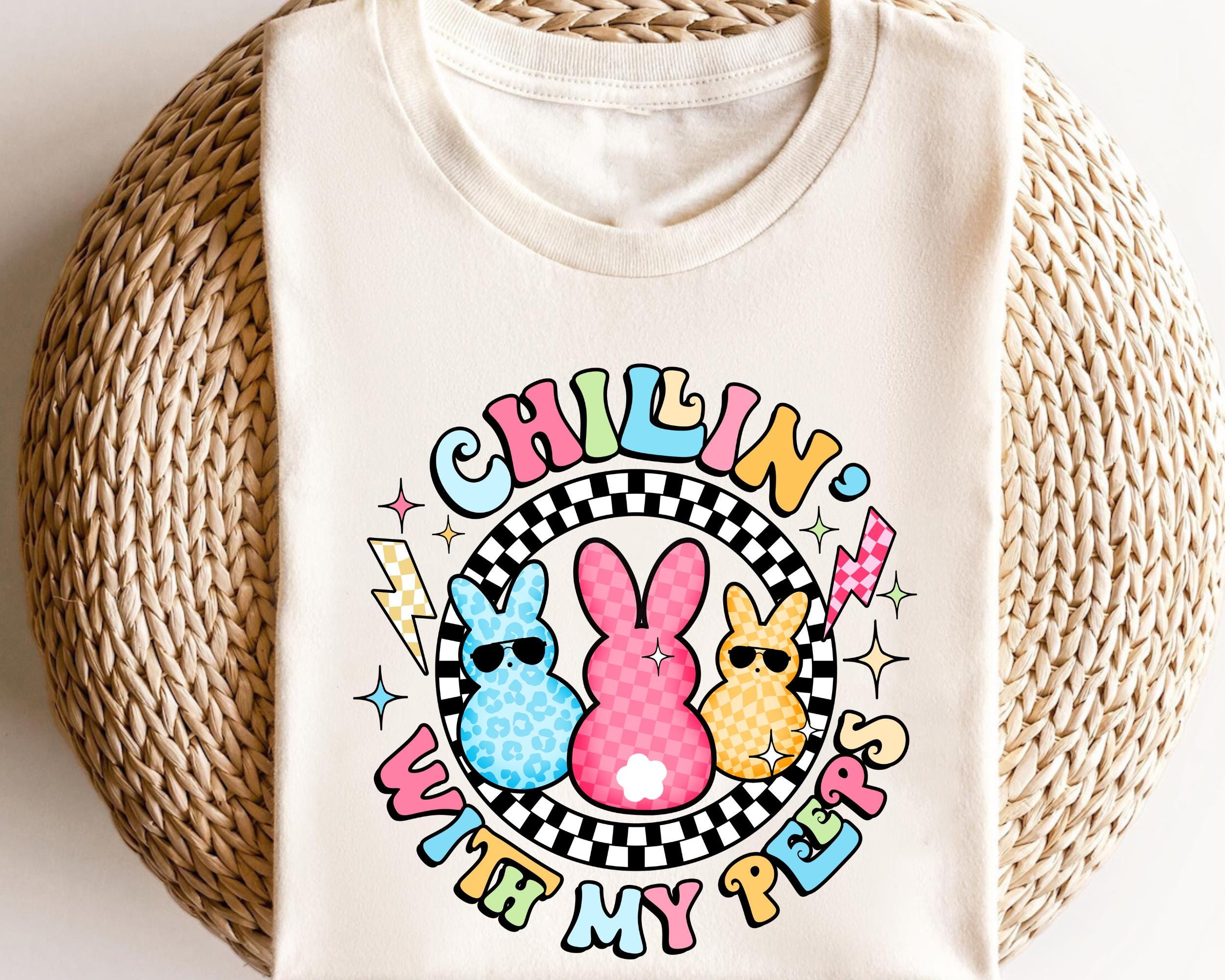 Chilling With My Peeps Shirt Peeps Shirt Easter Shirt Easter Bunny Shirt Easter Bunny Gift Shirt Graphic Tee – Easygoing Wear · Great Gift For Fans