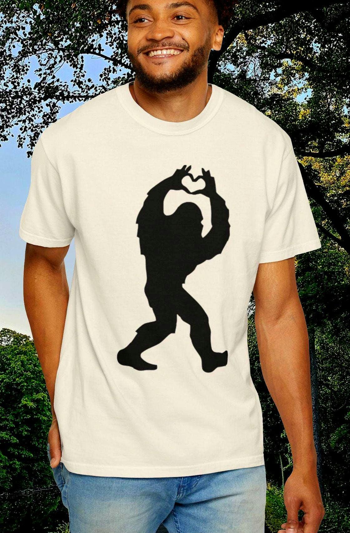 Bigfoot Love T Shirt Sasquatch Tee Outdoor Adventure Shirt Gift for Cryptid Lovers Hiking Apparel Funny Festival Tee Graphic Tee – Everyday Comfort · Top Pick For Any Outfit