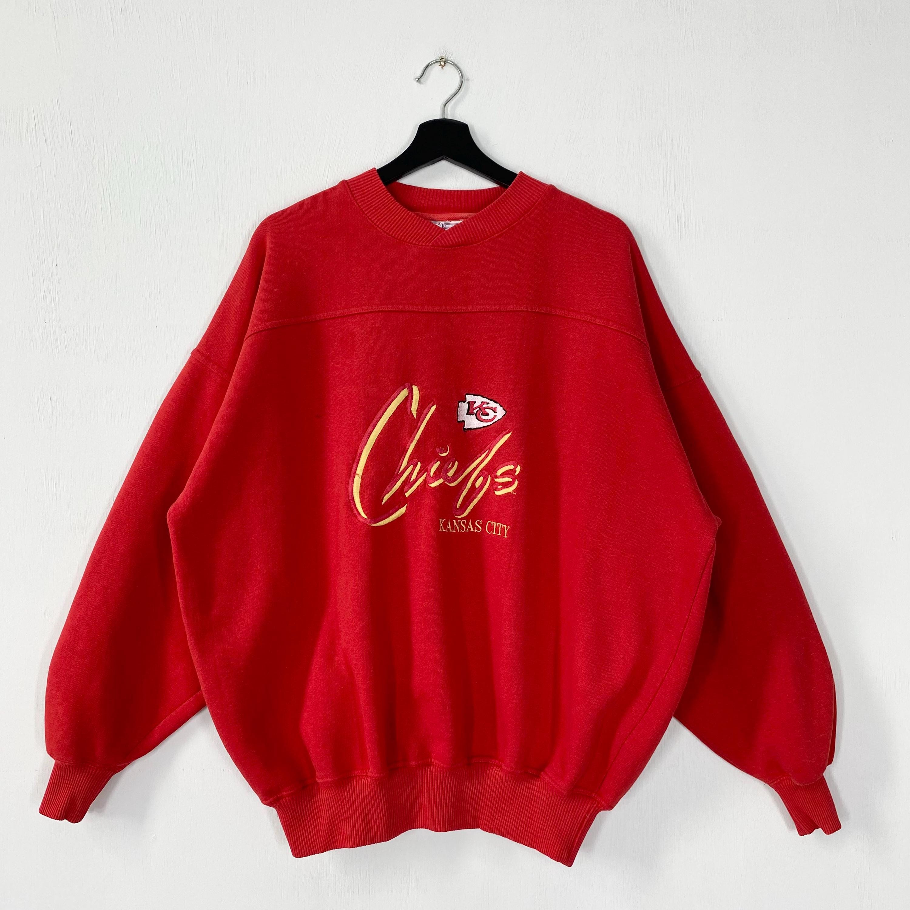 Vintage Kansas City Chiefs Sweatshirt Chiefs Crewneck Chiefs Sweater Pullover Sportswear NFL Kansas City Chiefs Embroidered Logo Red XLarge Sweatshirt – Bold Style · Must-Have Style