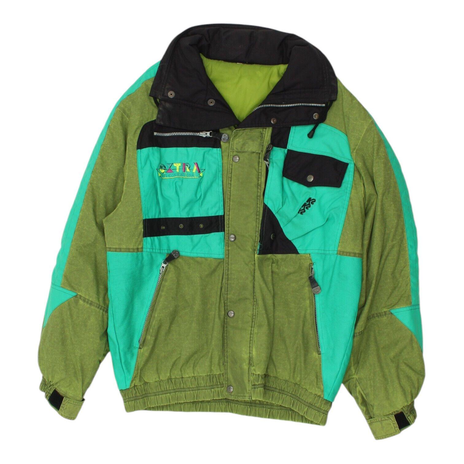K2 Mens Ski Jacket Vintage Green Quilted Designer Skiing Polyamide Snow Coat Graphic Tee – Bold Style · Must-Have Style