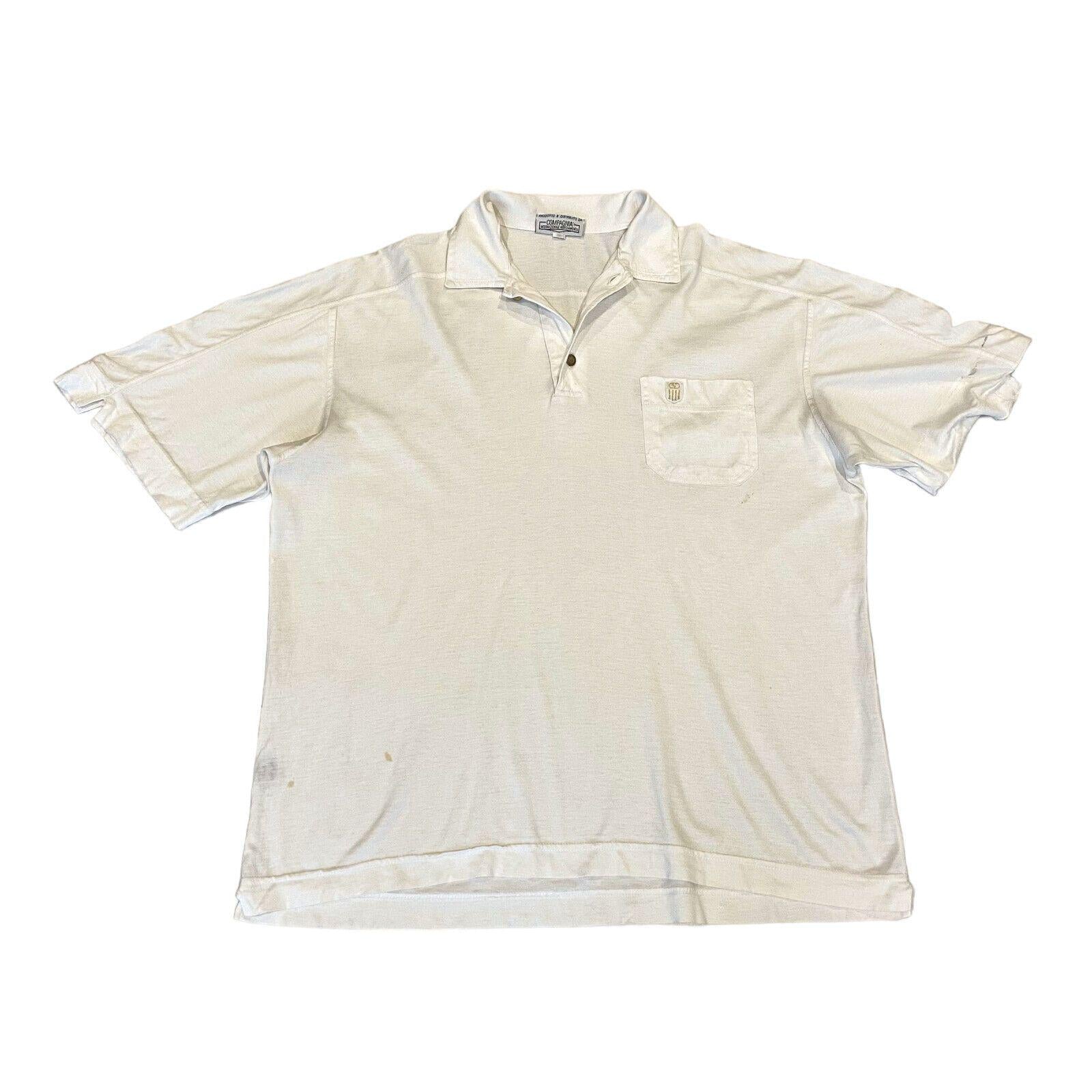 Valentino Mens Polo Shirt Vintage Luxury High End Designer Top White VTG Graphic Tee – Soft Feel · High-Quality Print