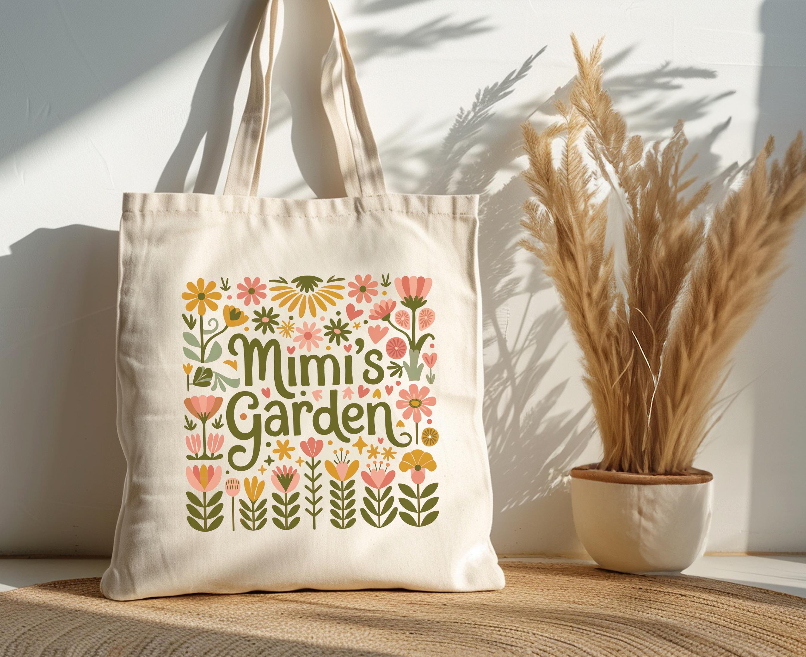 Mimi39s Garden Tote Bag Floral Shopper Eco Friendly Canvas Bag Gardening Gift Reusable Grocery Tote Spring Accessories Tote Bag – Aesthetic Look · Must-Have Style