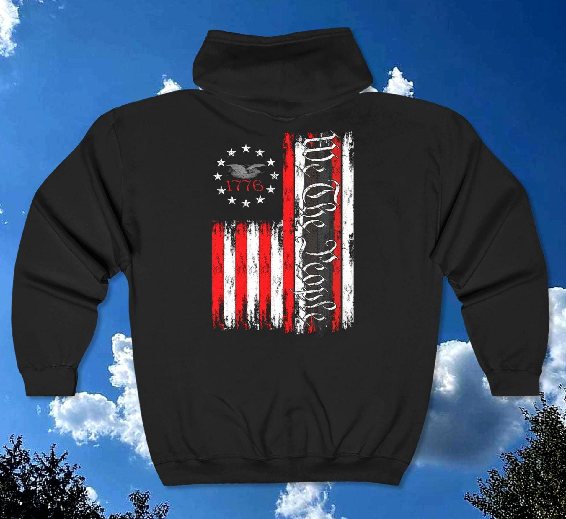 We The People Hoodie Patriotic Zip Up Sweatshirt American Flag Hoodie Political Statement Jacket Democracy Pullover USA Pride Apparel Hoodie – Feel-Good Design · Great Gift For Fans