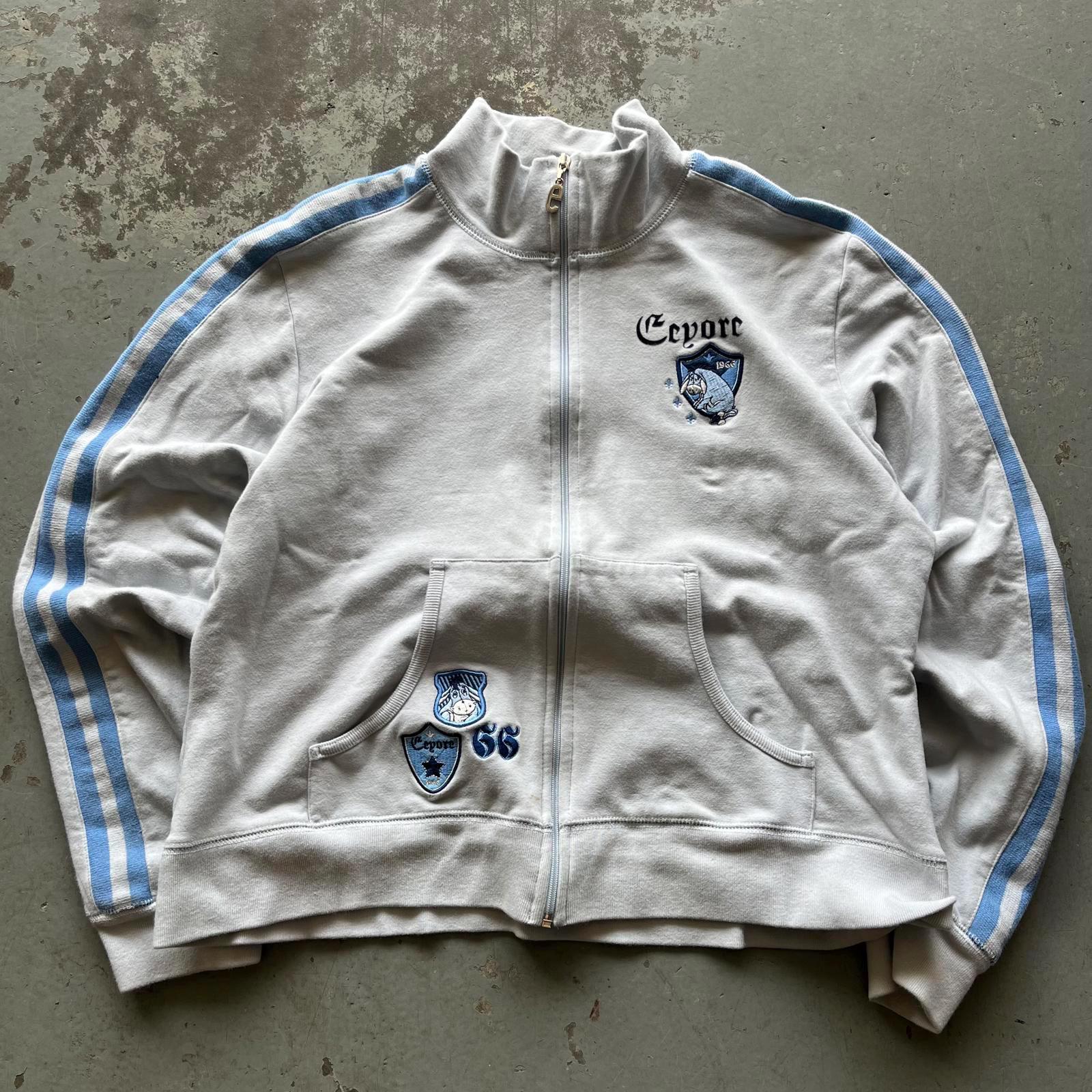Vintage Y2K Eeyore Cute Embroidery Baby Blue Track Jacket Graphic Tee – Easygoing Wear · Top Pick For Any Outfit