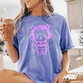 Kawaii Cat Headphones T Shirt Neon Meow Cat Tee Anime Vaporwave Kitty Shirt Cute Cat Lover Gift Graphic Tee – Premium Graphic · Must-Have Style