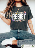 Floral Resist T shirt Wildflower Protest Shirt Civil Rights Sweatshirt Social Justice Tee Equality Activist Gift Retro Woman Apparel Sweatshirt – Cozy Vibes · Must-Have Style