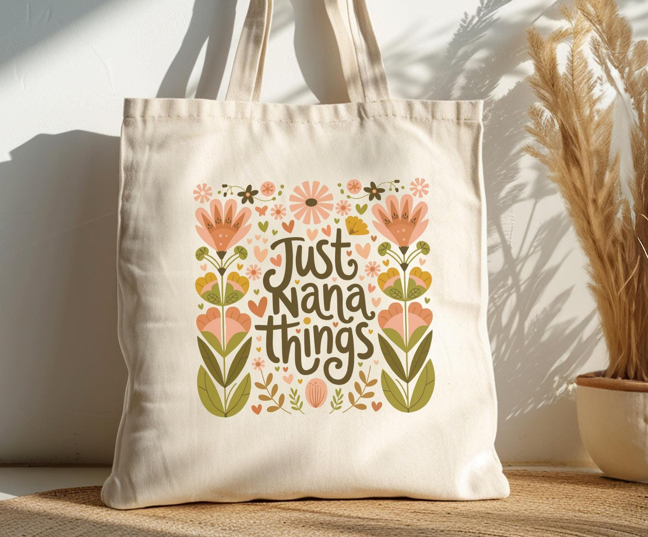 NANA Tote Bag Just Nana39s Things Cotton Canvas Tote Bag Gift for Nana on Mother39s Day Grandma Gift Idea Tote Bag – Fan Favorite · High-Quality Print