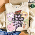 Have A Bussin Summer Sweatshirt Last Day of School Teacher Summer Crewneck Summer Break Shirts End of School Year Sweatshirt – Premium Graphic · Must-Have Style