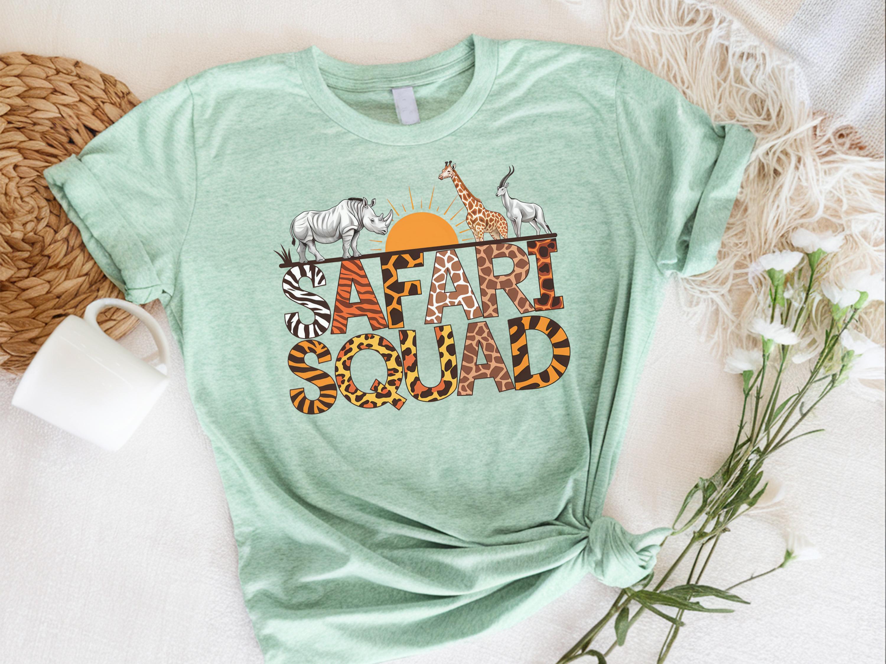 African Shirts Safari Squad Safari Tour Shirt Family Safari Shirt Safari Squad Shirt Safari Birthday Trip Tee Safari Crew Shirt Graphic Tee – Bold Style · Top Pick For Any Outfit