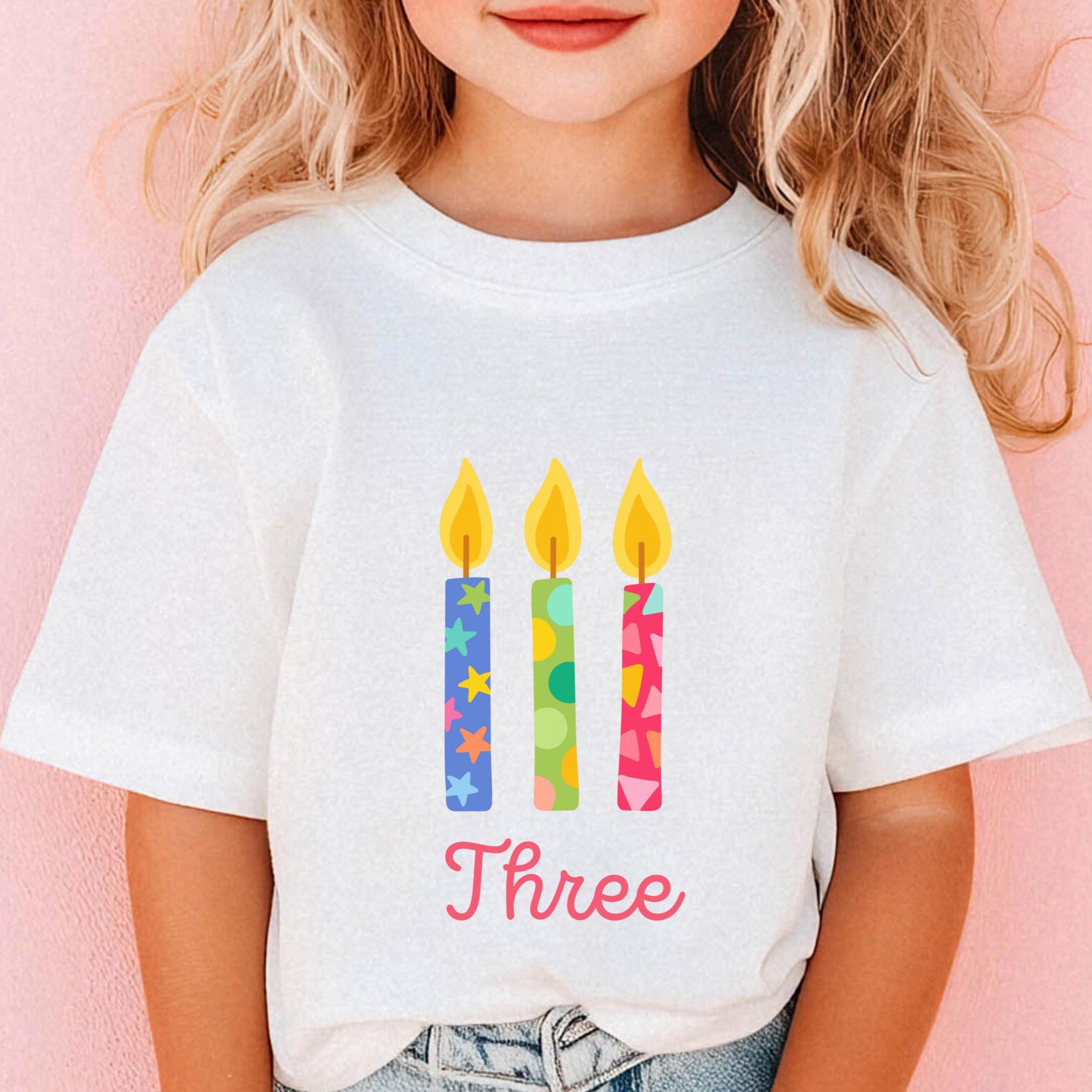 3rd Birthday Shirt Third Birthday Shirt Three Birthday Shirt Three Candle Shirt 3 Year Old Birthday Girl Birthday Shirt 3rd Birthday Outfit Graphic Tee – Premium Graphic · Trending Graphic Apparel
