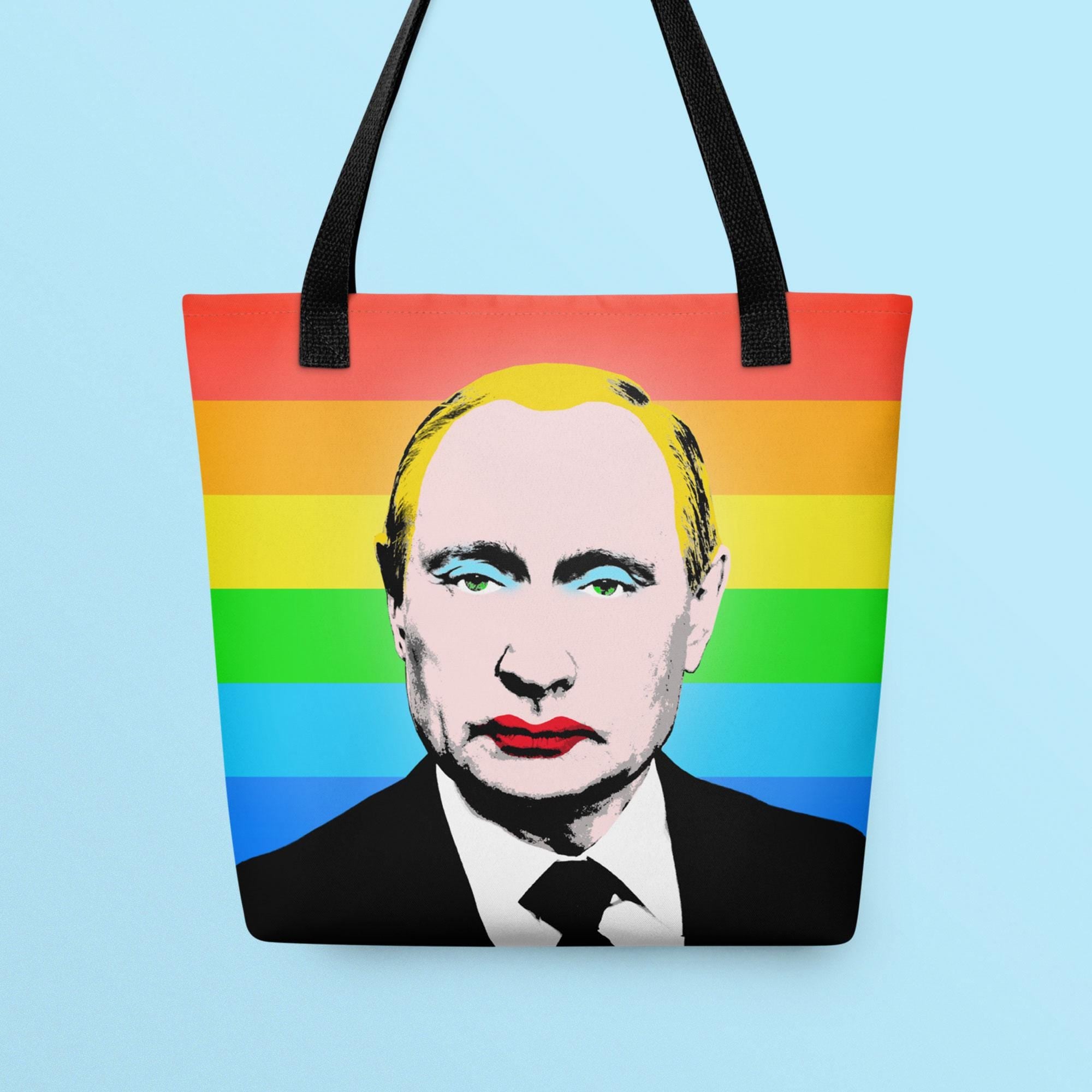 Vladimir Putin39s Pride Tote bag LGBTQ Rainbow Pride Bag LGBTQ Pride Outfit Rainbow Putin Tote Tote Bag – Fan Favorite · Must-Have Style