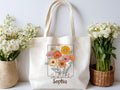 Personalized Floral Tote Bag Custom Birthday Gift Bags Customized Wildflower Tote Bridal Gift Tote Bag Aesthetic Tote Bag Flowers Totes Tote Bag – Bold Style · Top Pick For Any Outfit