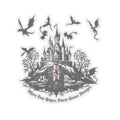 Fantasy Castle Dragons Kiss Cut Stickers Political Satire Anti Trump Decals Where Fear Reigns Power Grows Stronger Funny Trump Sticker Graphic Tee – Bold Style · Top Pick For Any Outfit