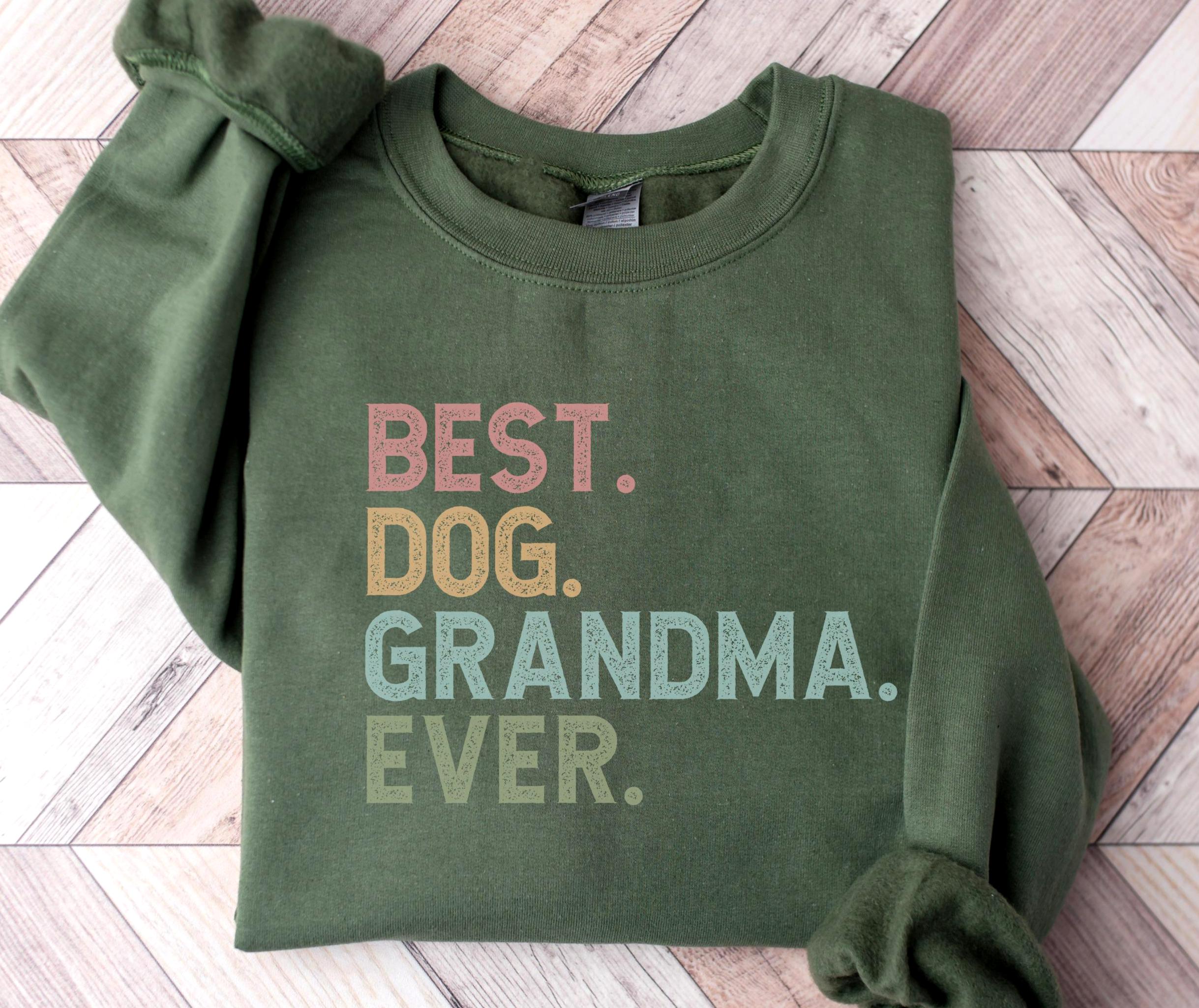 Dog Grandma Sweatshirt Cute Gift for Grandma from the Dog Pet Grandparent Shirt Dog Grandma Sweater Sweatshirt – Soft Feel · Perfect For Daily Wear