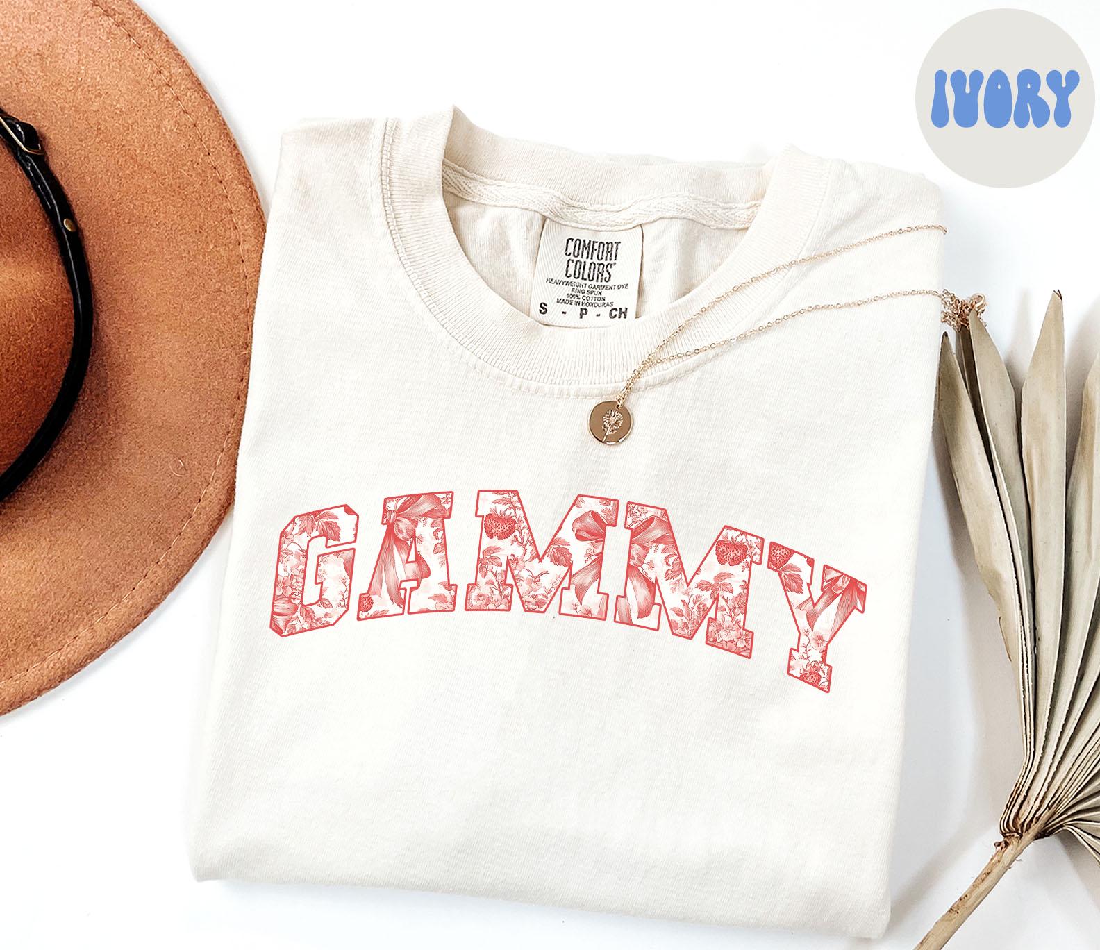 Gammy Shirt Mother39s Day Gifts Gammy Tees Gammy Gifts Strawberry Toile Red Toile Gammy Tshirts Strawberry Gammy Shirts Graphic Tee – Feel-Good Design · High-Quality Print