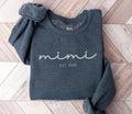 Custom Mimi Sweatshirt Personalized Est Year Gift for New Grandma Mimi Crewneck for Baby Shower First Time Mimi Gift Sweatshirt – Fan Favorite · Perfect For Daily Wear