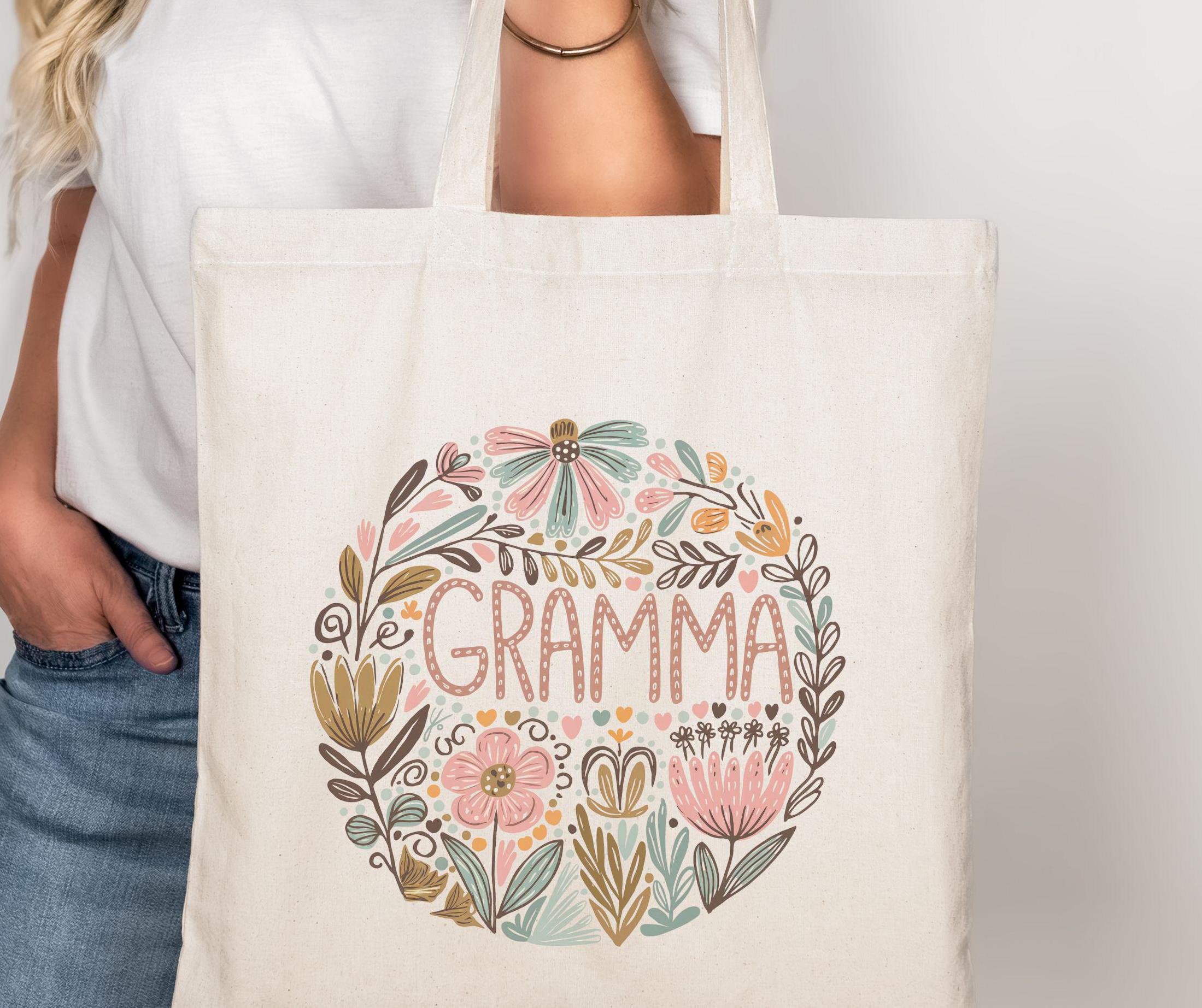 Cute GRAMMA Tote Bag Mother39s Day Gift for Gramma Eco Friendly Cotton Canvas Bag Gramma Gift from Grandkids Tote Bag – Bold Style · Great Gift For Fans