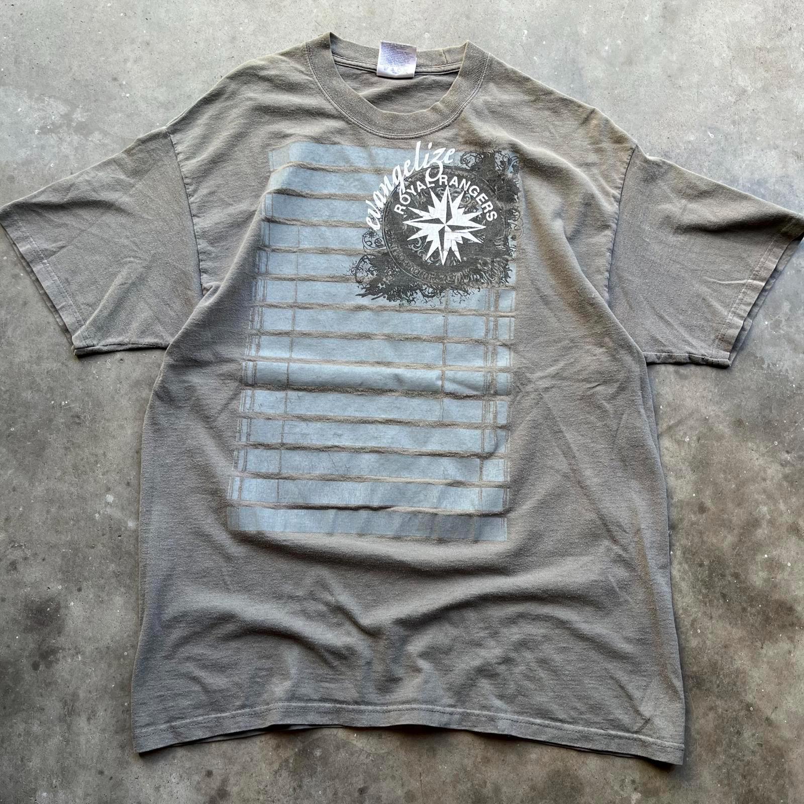 Vintage Y2K Affliction Style Evangelize Jesus Grunge Shirt Graphic Tee – Premium Graphic · Great Gift For Fans