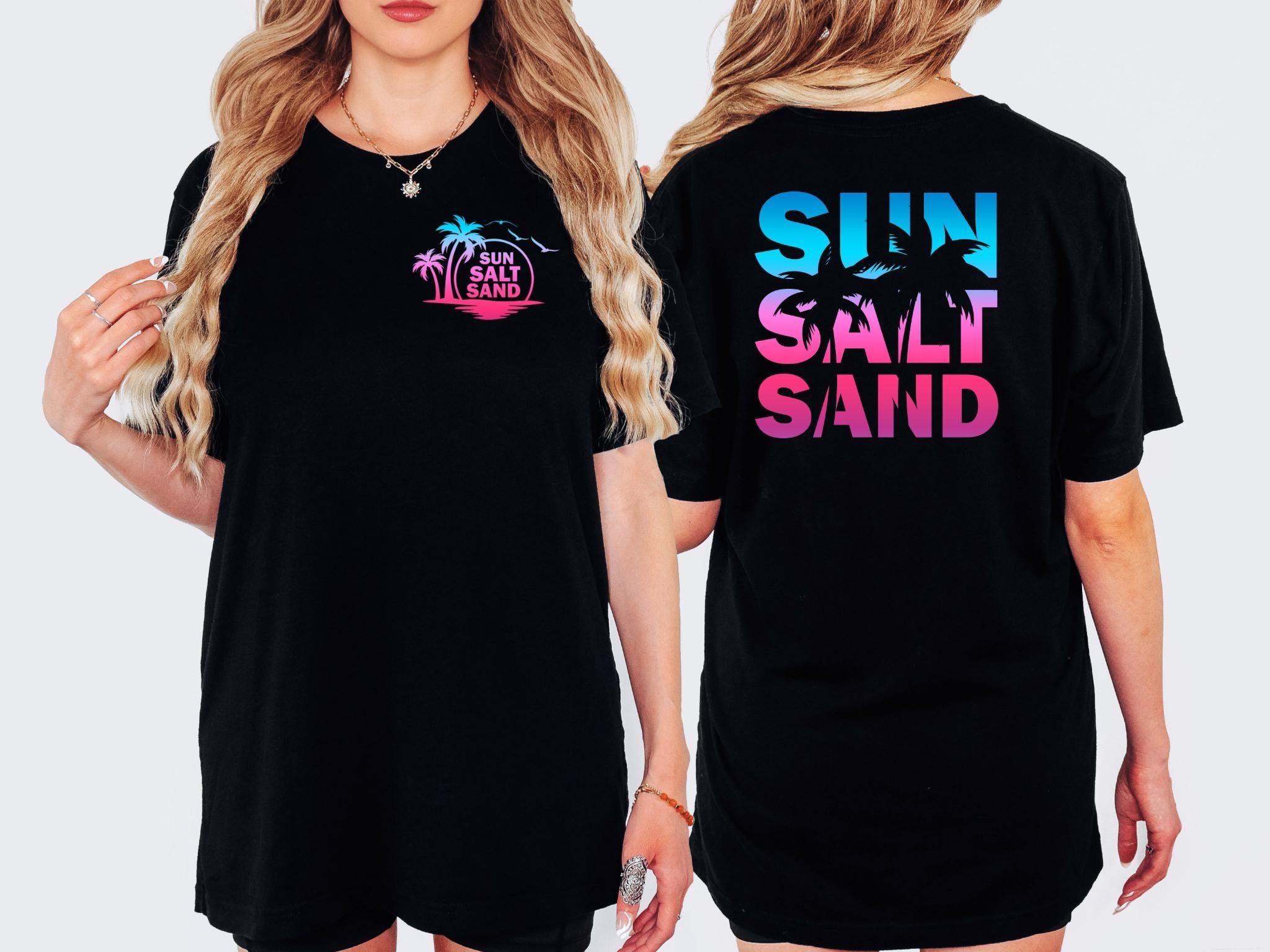 Sun Sand Salt Beach Shirt Summer shirt Beach Shirts for Women Summer Vacation Shirts Women39s Beach ShirtTrendy ShirtCute summer shirt Graphic Tee – Feel-Good Design · Great Gift For Fans