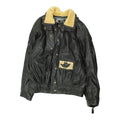 Forti Quilted Leather Jacket Vintage Mens Black Collared Flight Bomber Graphic Tee – Cozy Vibes · High-Quality Print