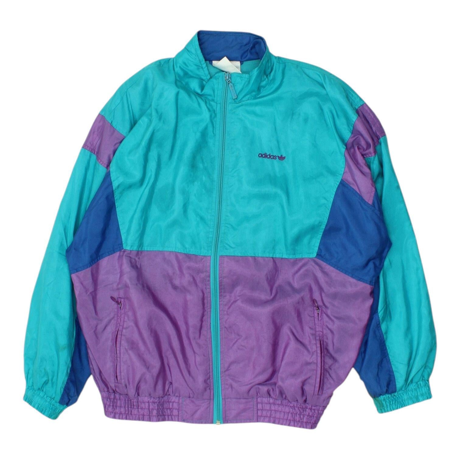 Adidas Orignals Track Jacket Vintage 90s Sports Kids Boys Blue Purple Full Zip Graphic Tee – Aesthetic Look · Perfect For Daily Wear