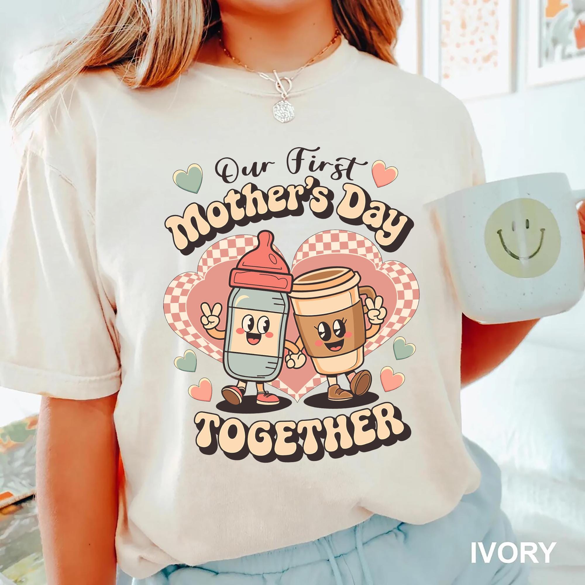 Our First Mothers Day Shirt 2025 Cute Mom and Baby Matching Tees New Mommy Tee Mom Girl Baby Shirt Mom Boy Baby Shirt First Mothers Day Gift Graphic Tee – Warm & Stylish · Top Pick For Any Outfit