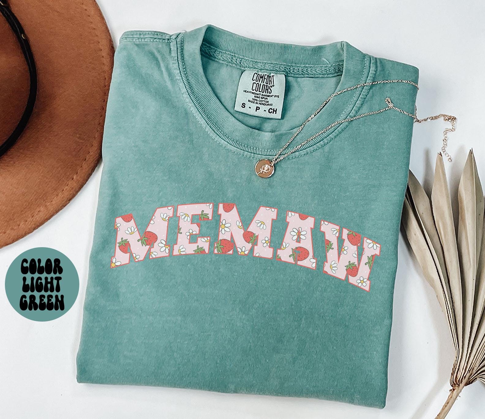 Memaw Shirt Mother39s Day Gifts Memaw Tees Memaw Gifts Strawberry Memaw Tshirts Graphic Tee – Feel-Good Design · Perfect For Daily Wear