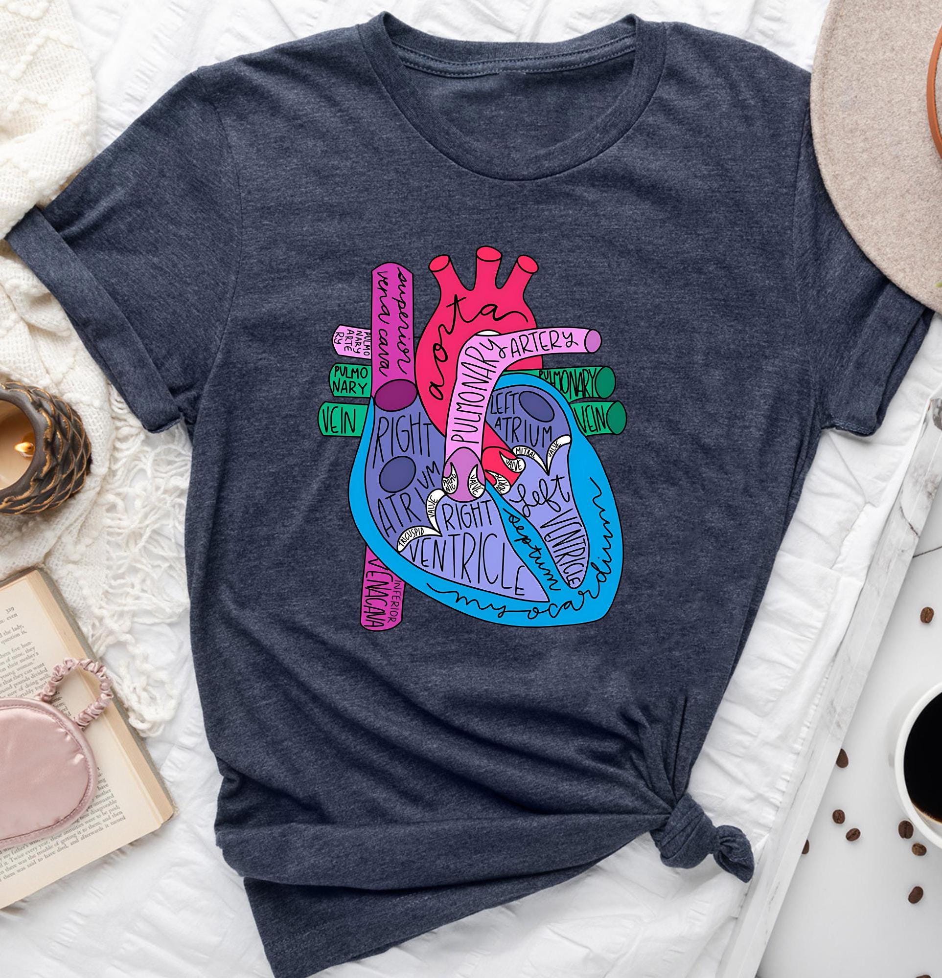 Heart anatomy cardiac nursing t shirt Graphic Tee – Warm & Stylish · High-Quality Print