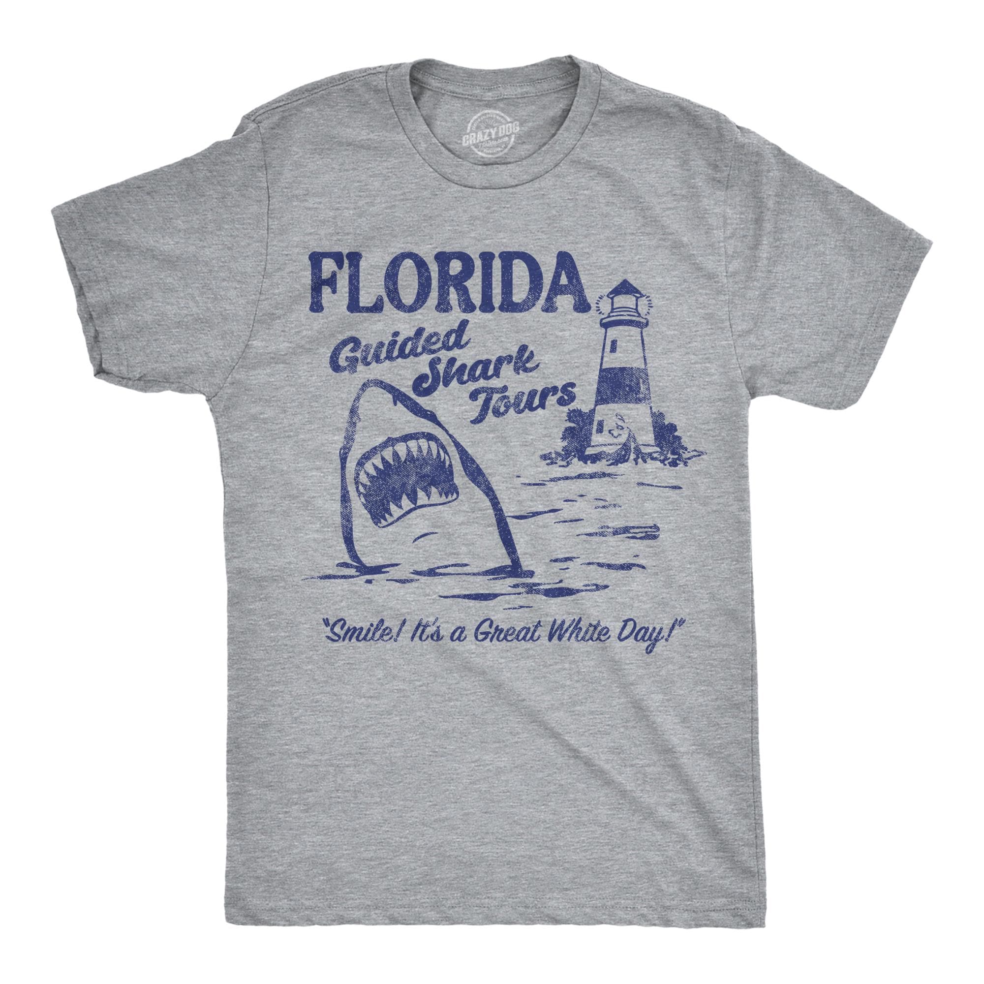 Florida Guided Shark Tours Shirt Shark Tshirts Great White Shark Great White Day Funny Mens T Shirt Ocean Lovers Cool Shirts for Guys Graphic Tee – Premium Graphic · Must-Have Style