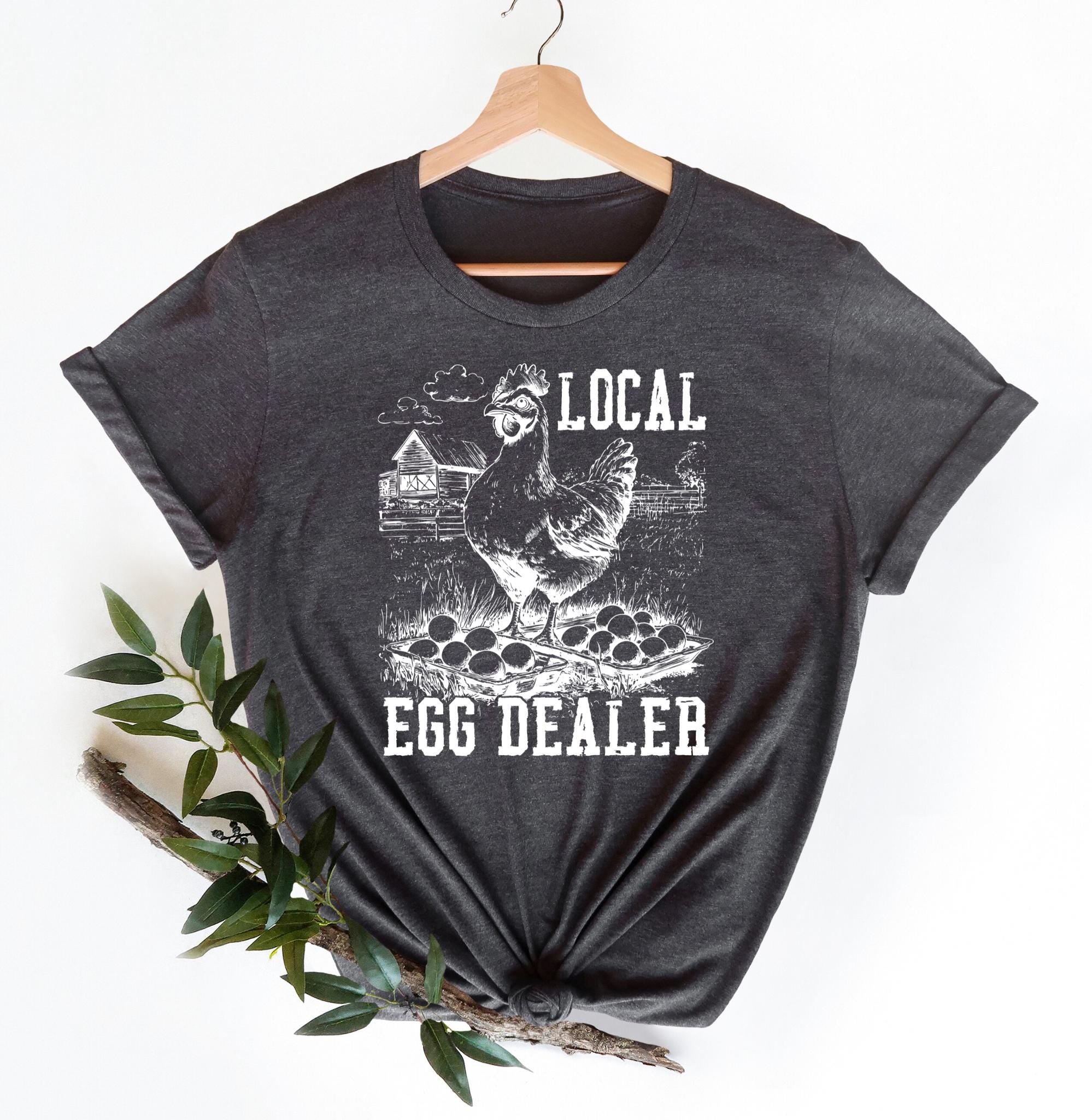 Local Egg Dealer T Shirt Happy Easter Gifts Retro Chicken Shirt Farm t shirt Christian Gifts Farmer Gifts Cute chicken t shirt trendy Graphic Tee – Premium Graphic · Top Pick For Any Outfit