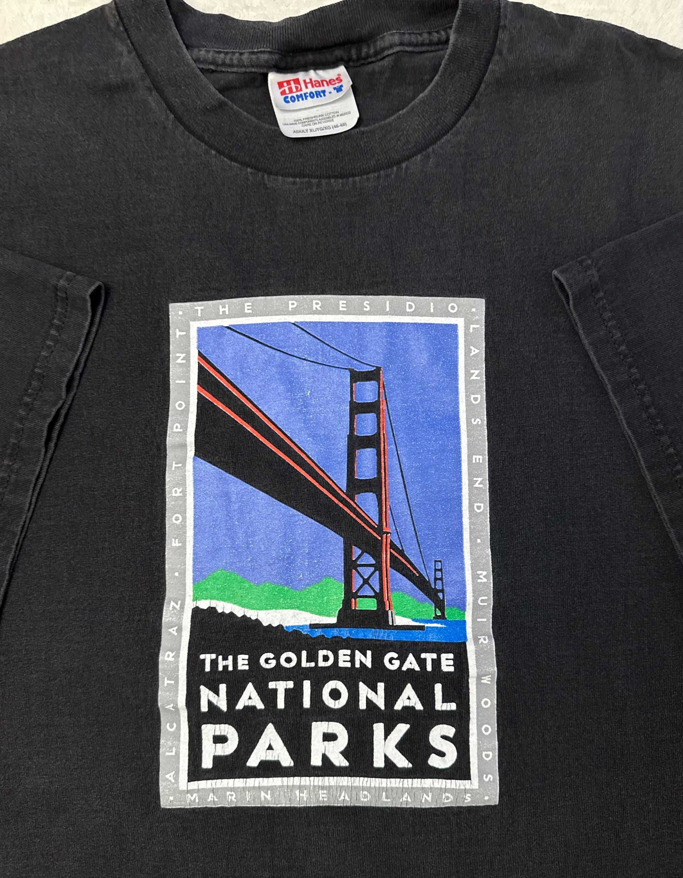 Vintage 1990s Golden Gate National Parks California Park Landmarks T Shirt XL Graphic Tee – Fan Favorite · High-Quality Print