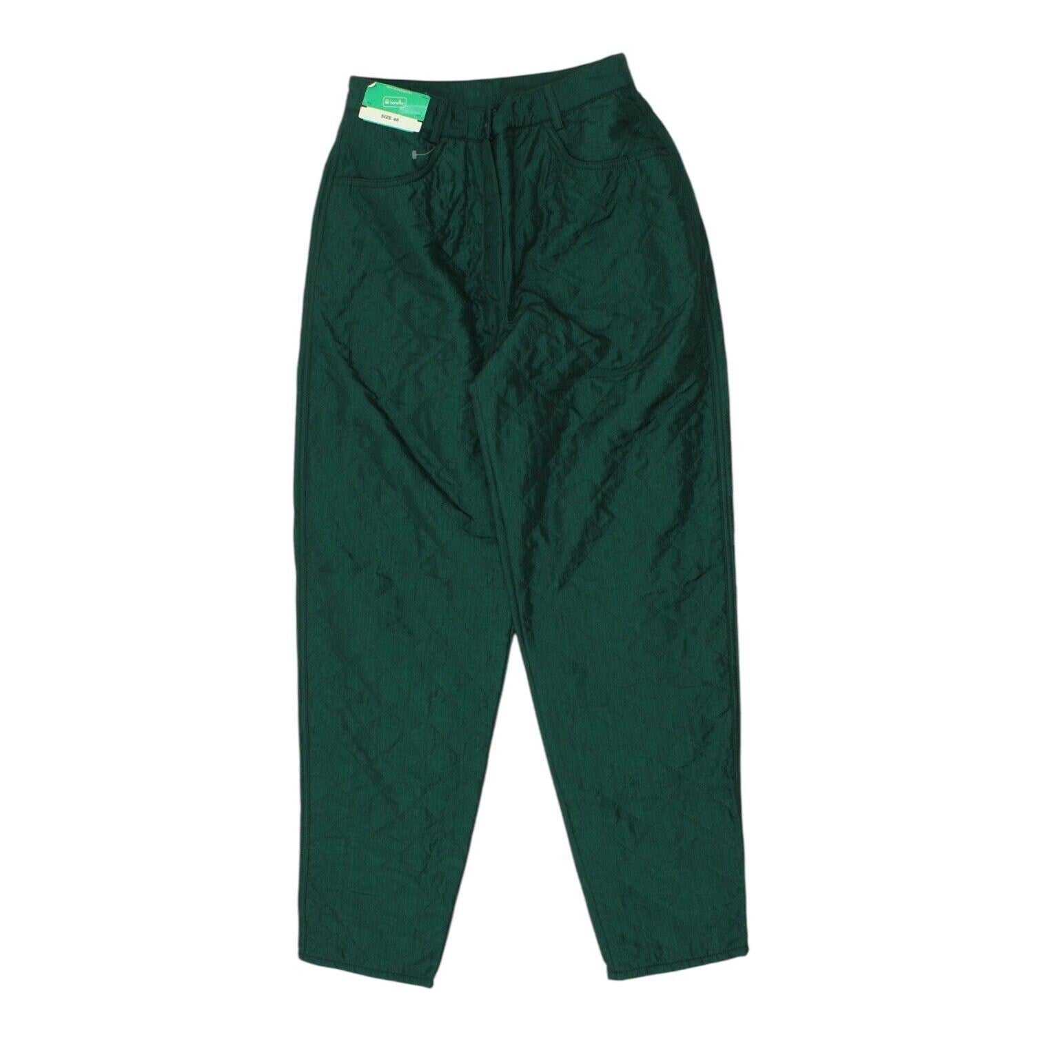 Benetton Womens Quilted Trousers Vintage Designer Green Winter Pants VTG Graphic Tee – Easygoing Wear · High-Quality Print
