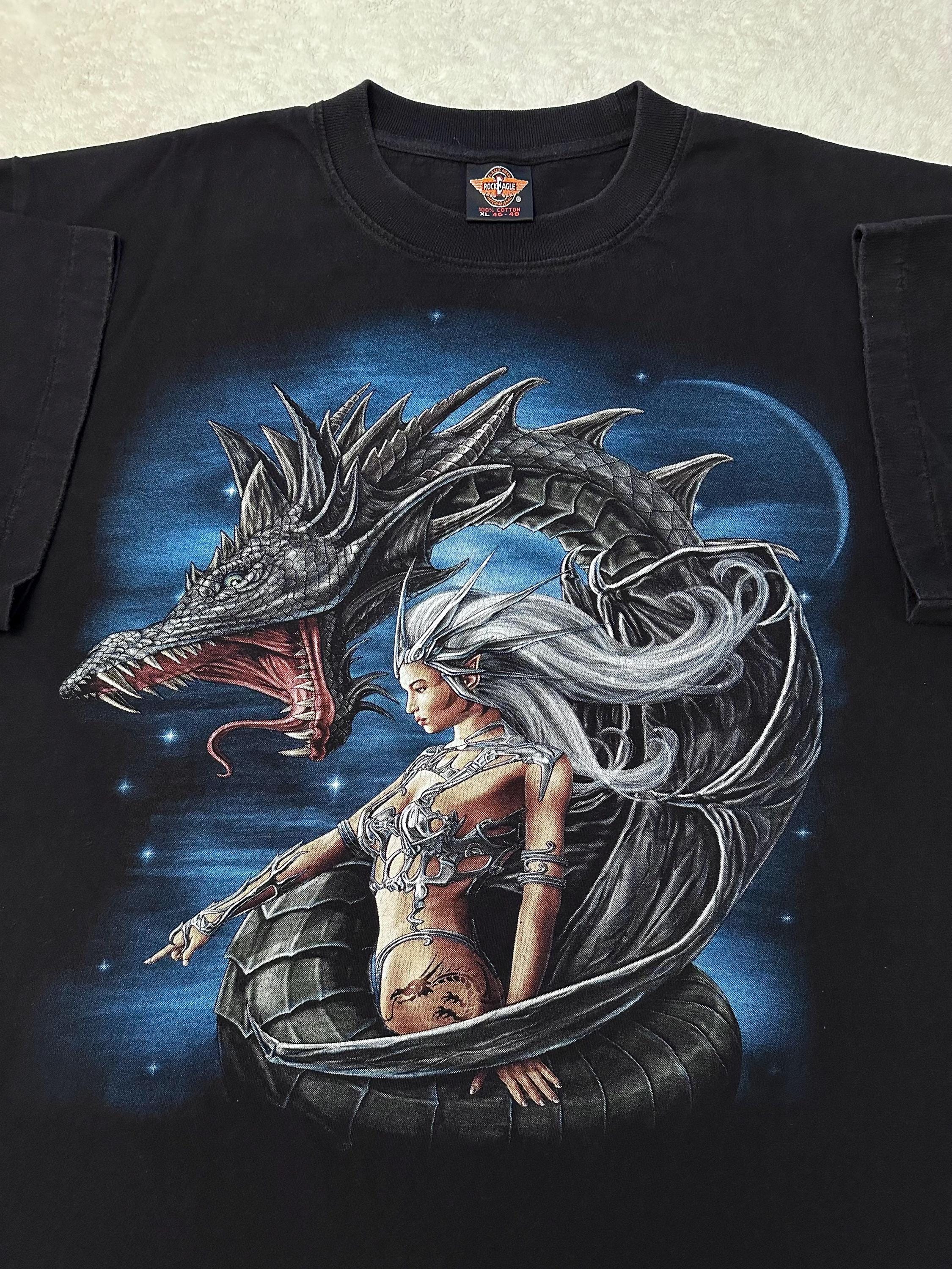 Vintage 1990s 2000s Dragon Queen Wizard Fantasy Adventure Graphic T Shirt XL NEW Graphic Tee – Easygoing Wear · Great Gift For Fans