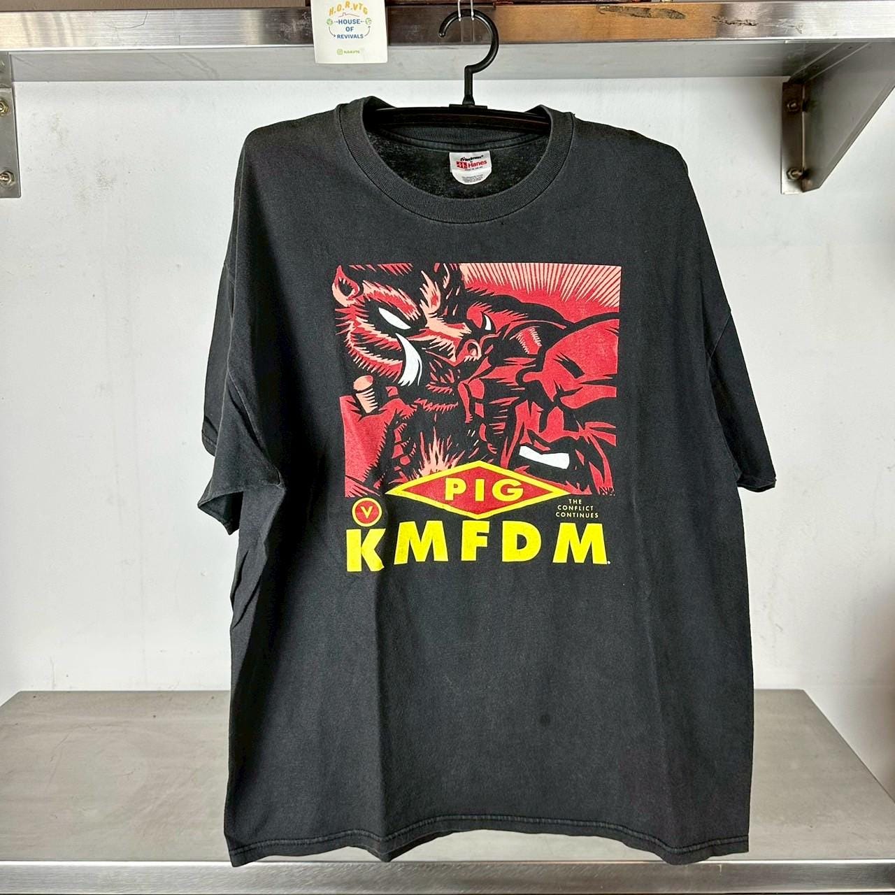 Vintage 90s KMFDM Pig Eat Or Be Eaten Rock Band XL T shirt Vintage Band Tshirt Band t shirt Music Tshirt Graphic Tee – Bold Style · Great Gift For Fans