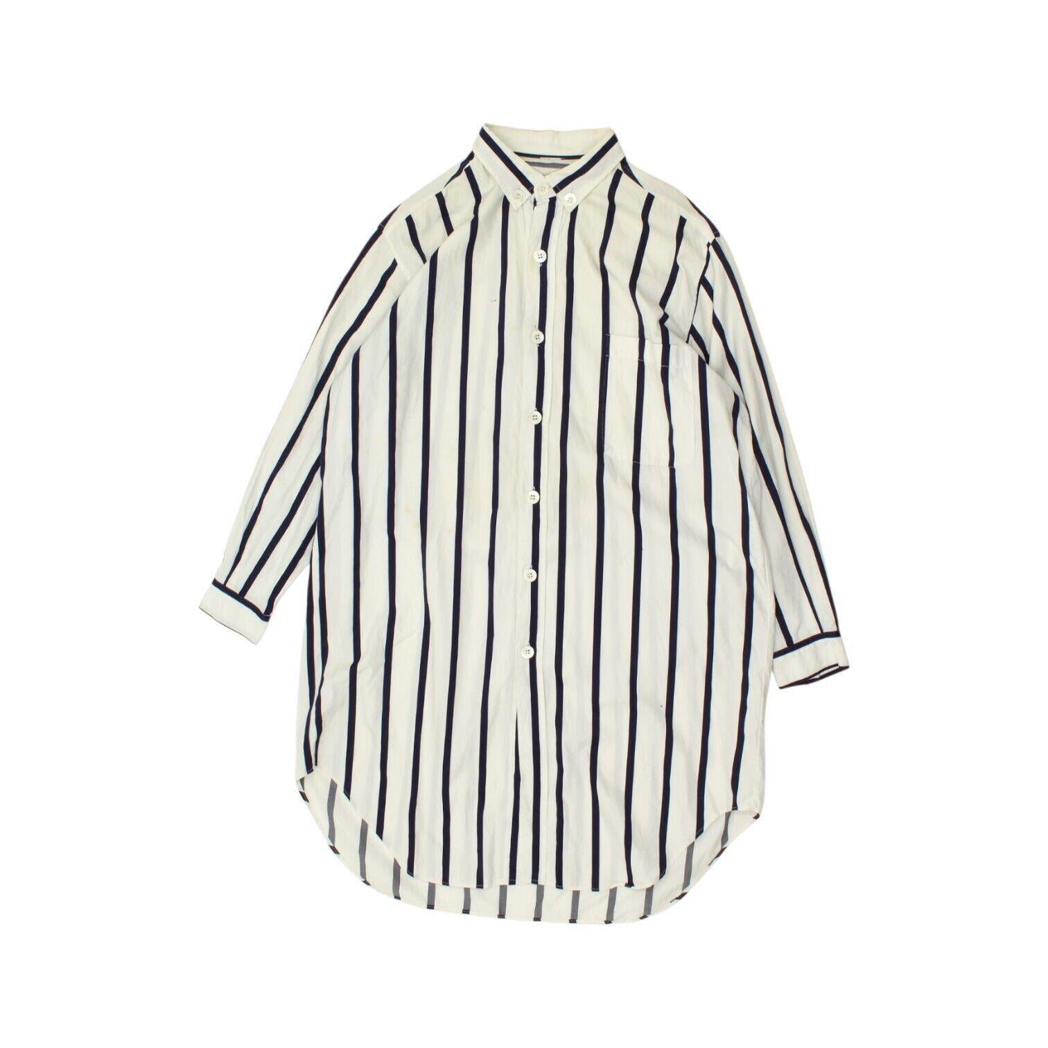 Moschino Womens Long Shirt Vintage White Black Striped Designer Loungewear Graphic Tee – Warm & Stylish · Perfect For Daily Wear