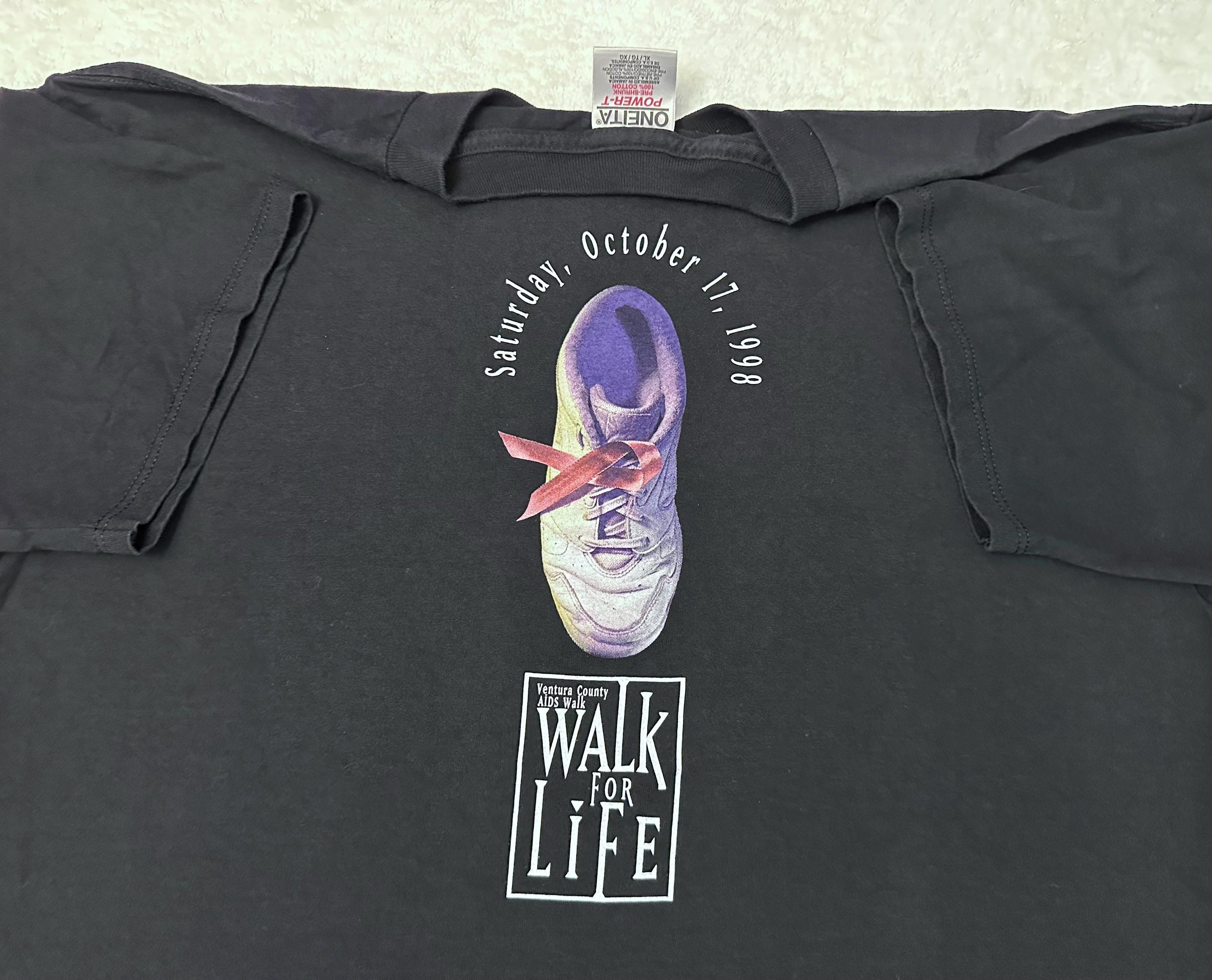 Vintage 1990s 90s 1998 Aids Walk Pink Ribbon Ventura California T Shirt XL NEW Graphic Tee – Bold Style · Great Gift For Fans